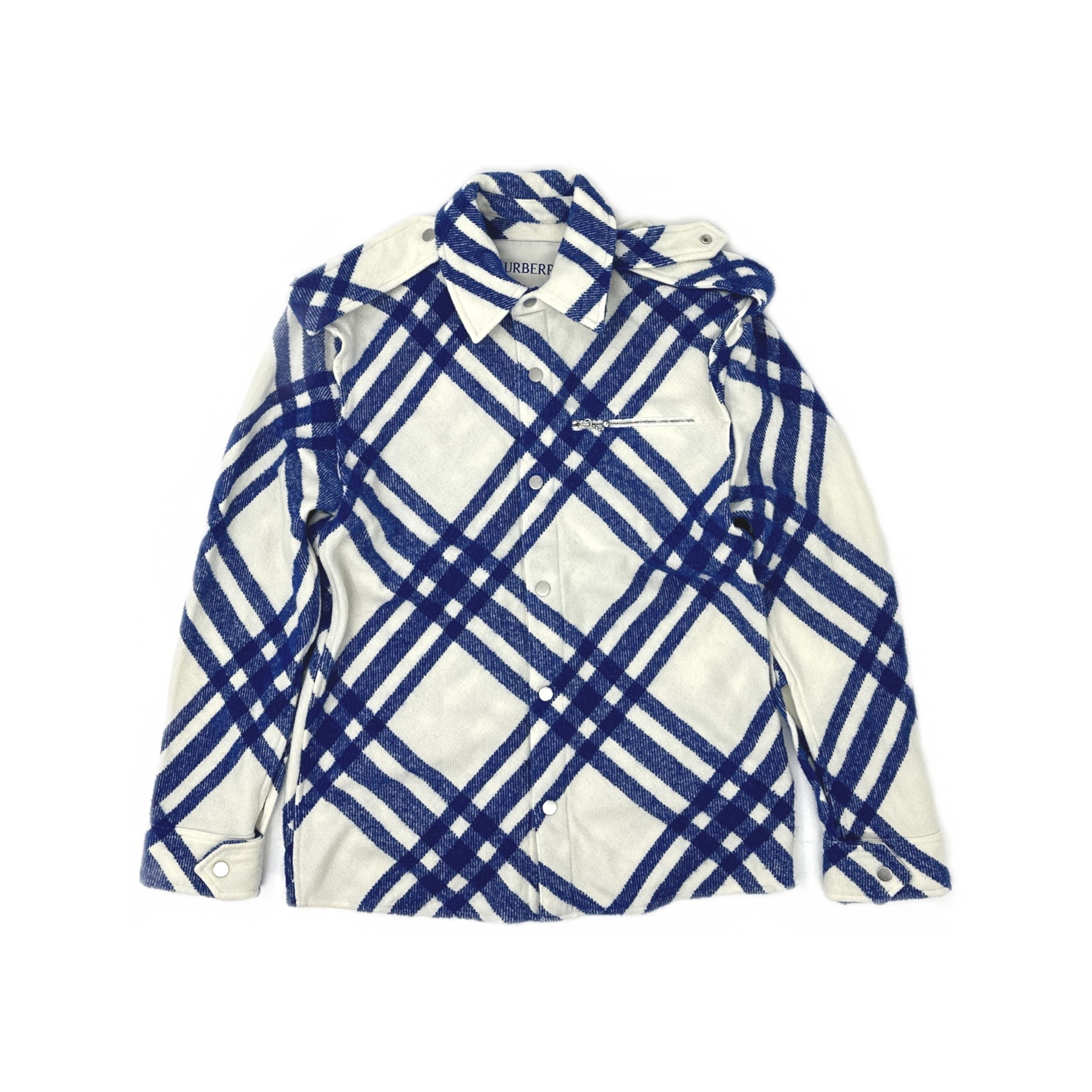 Burberry Burberry Check Wool-Blend Button Up Shirt Size 0 Size XXS / US 00 / IT 34 - 1 Thumbnail