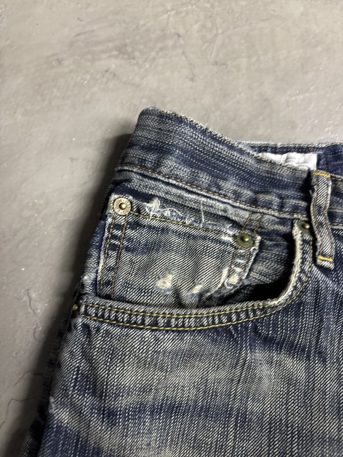 Hedi Slimane Edwin 503 Balenciaga Destroyed Rusty Wash Distressed Jeans. Size US 31 - 6 Thumbnail