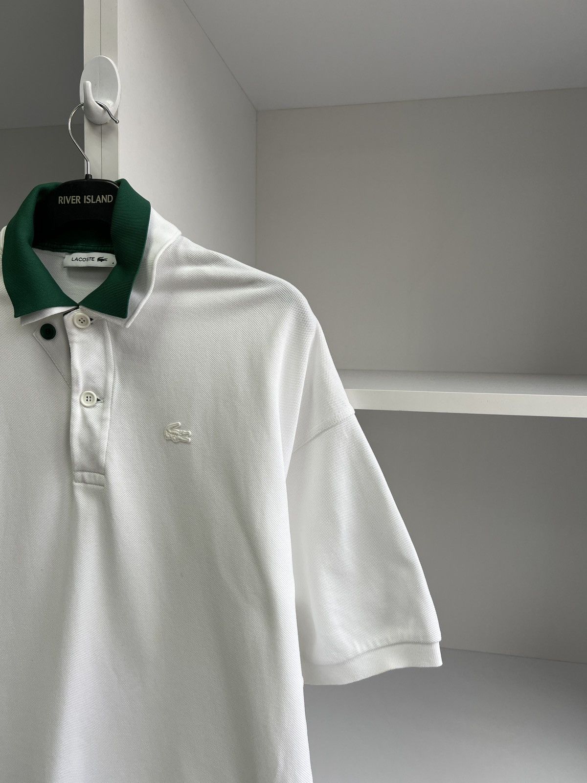 Lacoste × Vintage Vintage Lacoste White Streetwear Polo T-Shirt Size US L / EU 52-54 / 3 - 6 Thumbnail