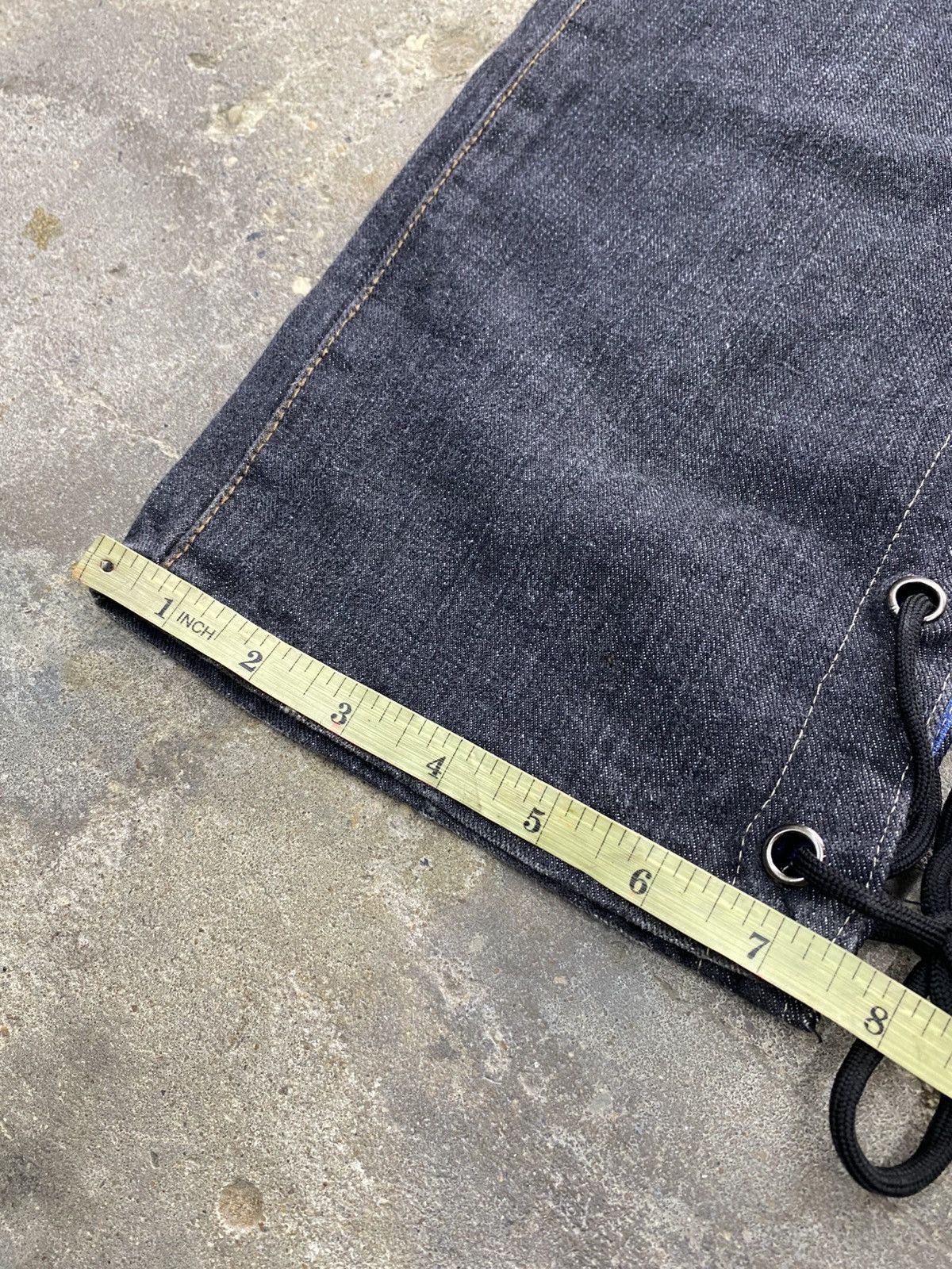 Japanese Brand Root three side laced jeans wash Size US 34 / EU 50 - 23 Thumbnail
