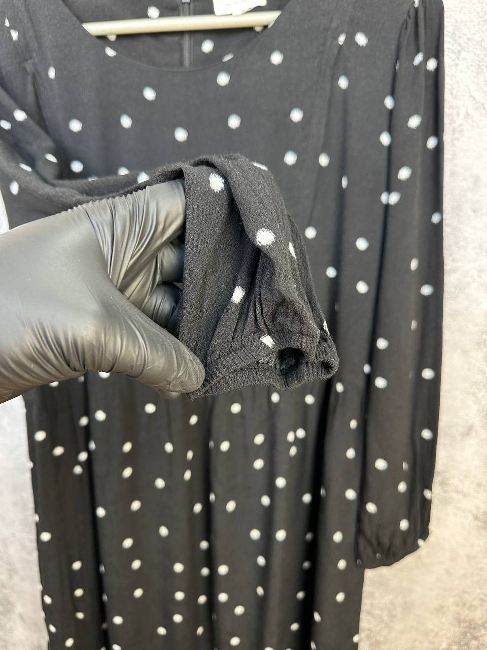 SERAPHIN Seraphine Polka Dot Midi Maternity Dress Black Viscose Size M / US 6-8 / IT 42-44 - 10 Thumbnail