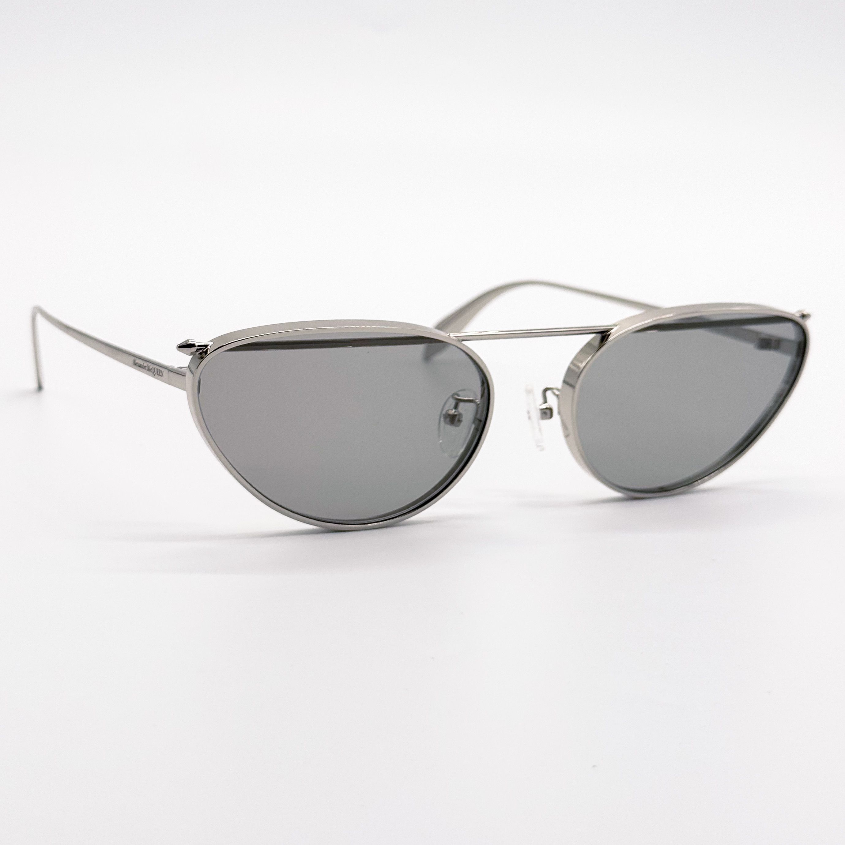 Alexander McQueen NEW ALEXANDER MCQUEEN AM0424S 004 SILVER WOMAN SUNGLASSES Size ONE SIZE - 4 Thumbnail