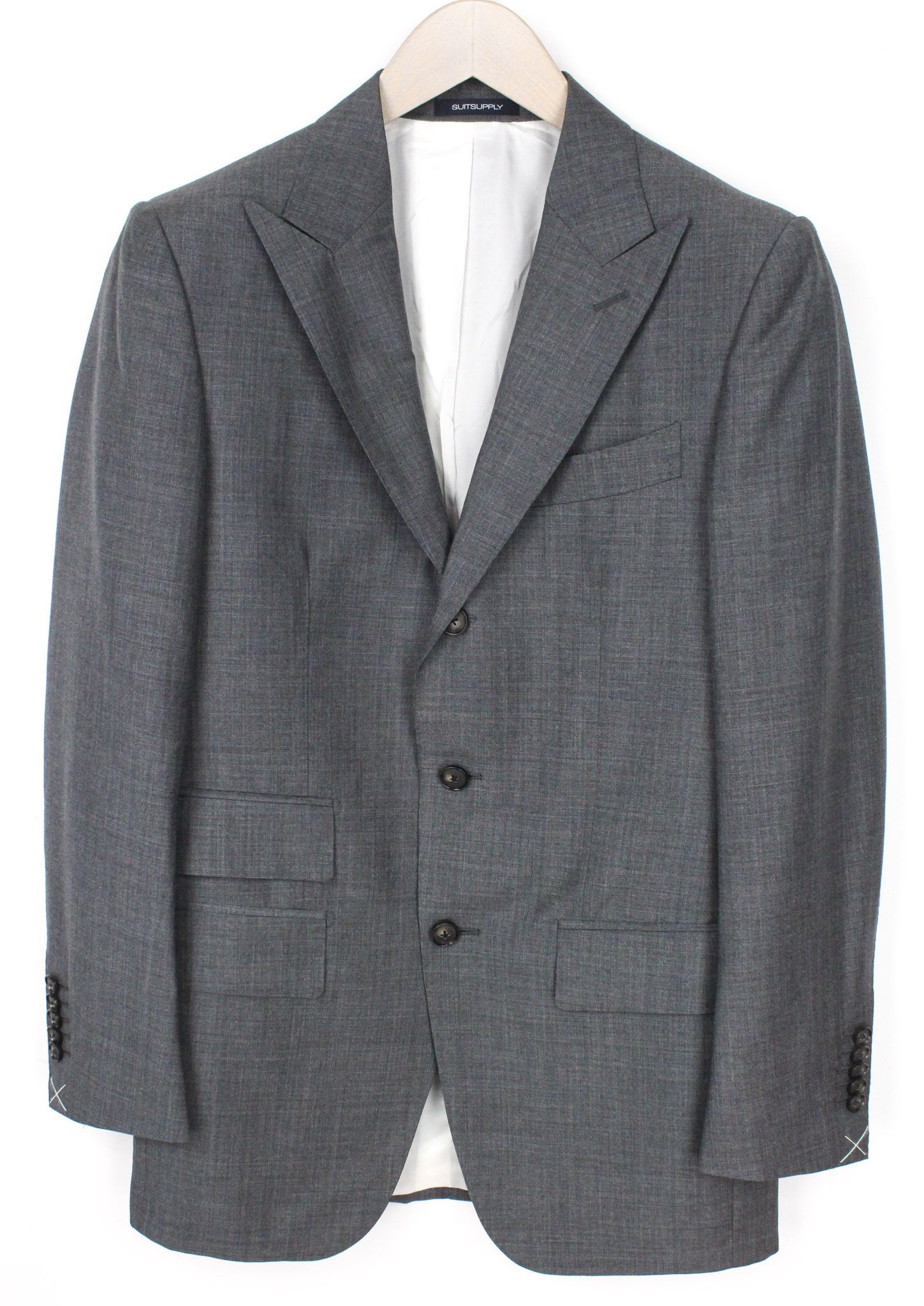 Suitsupply WASHINGTON UK36R Grey 2-Piece Extra Slim Wool 72241 Size 36R - 4 Thumbnail