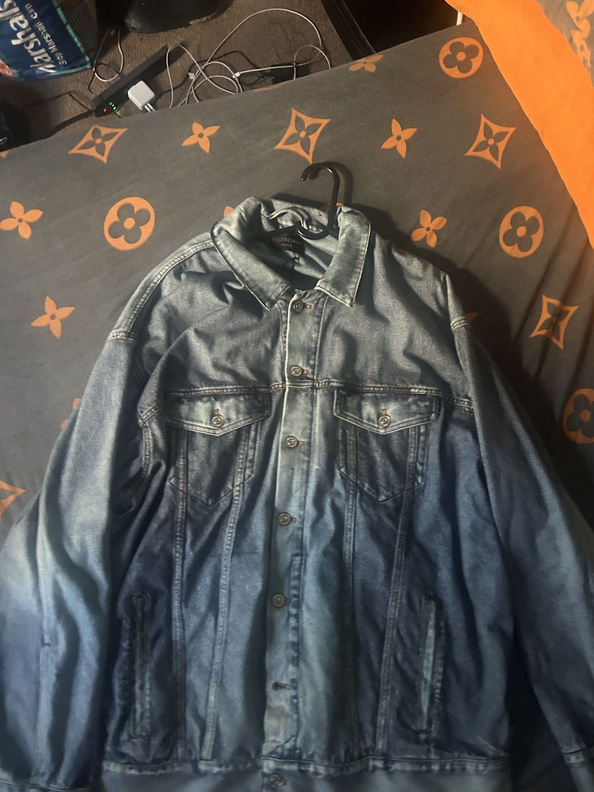 Balenciaga Balenciaga SS22 trompe l'oeil distressed denim Jacket Size US L / EU 52-54 / 3 - 4 Thumbnail