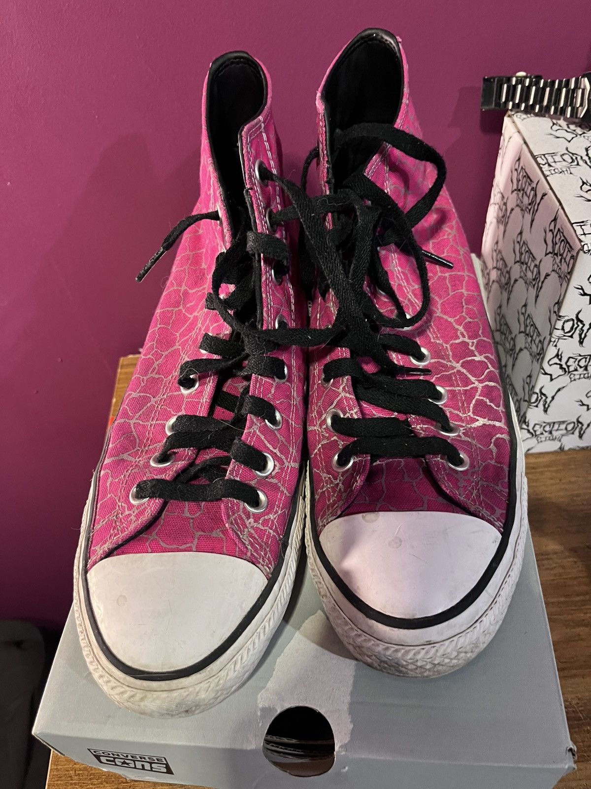 Converse Converse cons pink reflective lightning Size US 9.5 / EU 42-43 - 3 Thumbnail