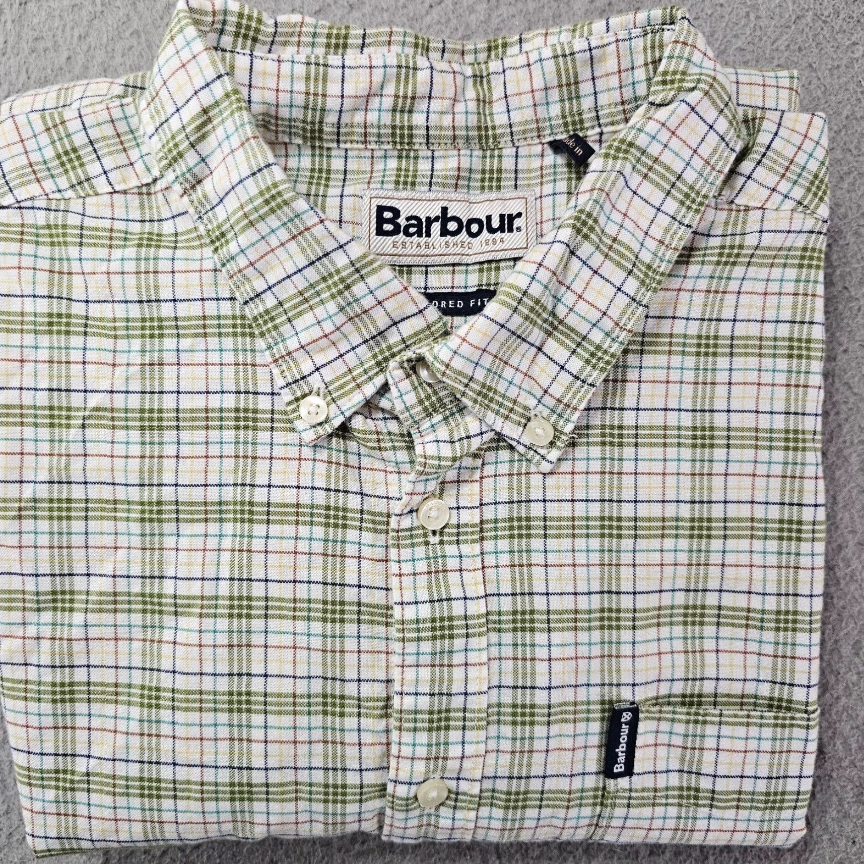 Barbour Barbour Shirt Mens Large Green Check Button-Down Long Sleeve Casual Shirt Size US L / EU 52-54 / 3 - 2 Thumbnail
