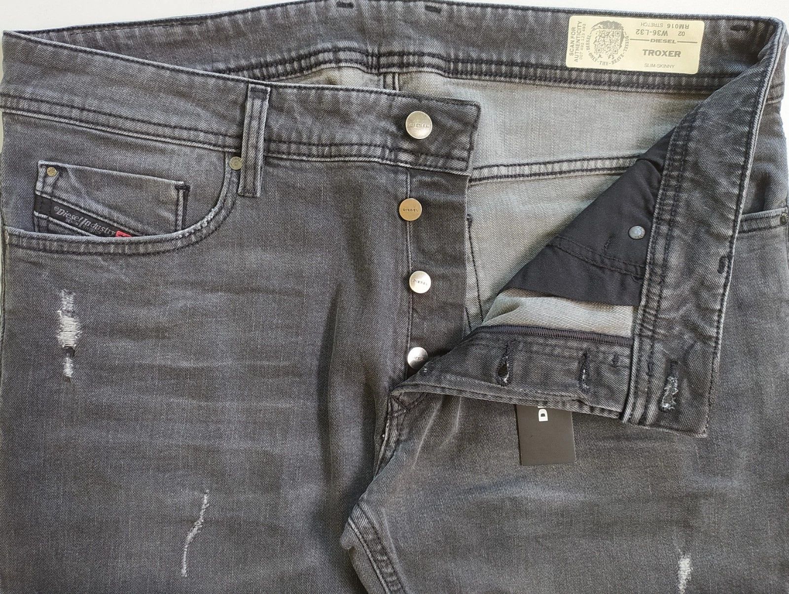 Diesel Diesel TROXER L.32 MENS JEANS SLTP/9997 Size US 36 / EU 52 - 5 Thumbnail