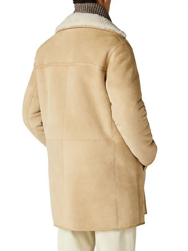 Loro Piana o1w1db10824 Sedrun Shearling Coat in Beige Size US L / EU 52-54 / 3 - 4 Thumbnail