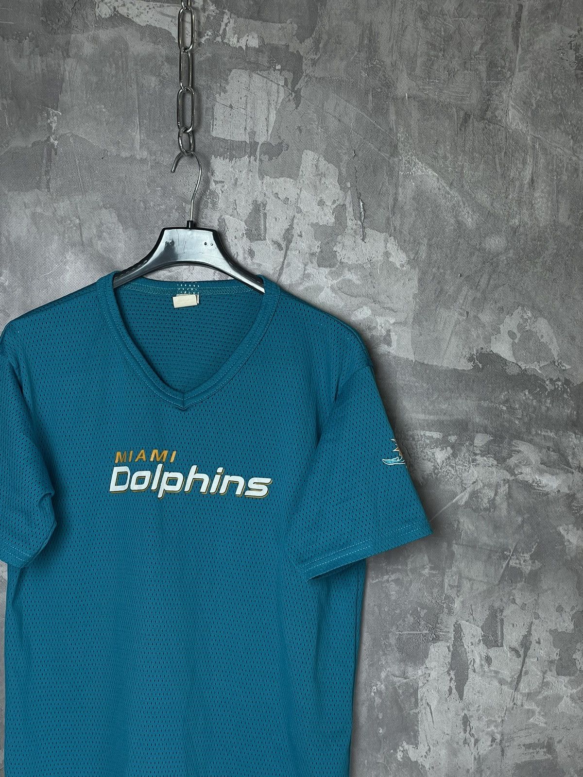 NFL Crazy Vintage 90s Miami Dolphins NFL Baseball Jersey Unique Size US L / EU 52-54 / 3 - 4 Thumbnail