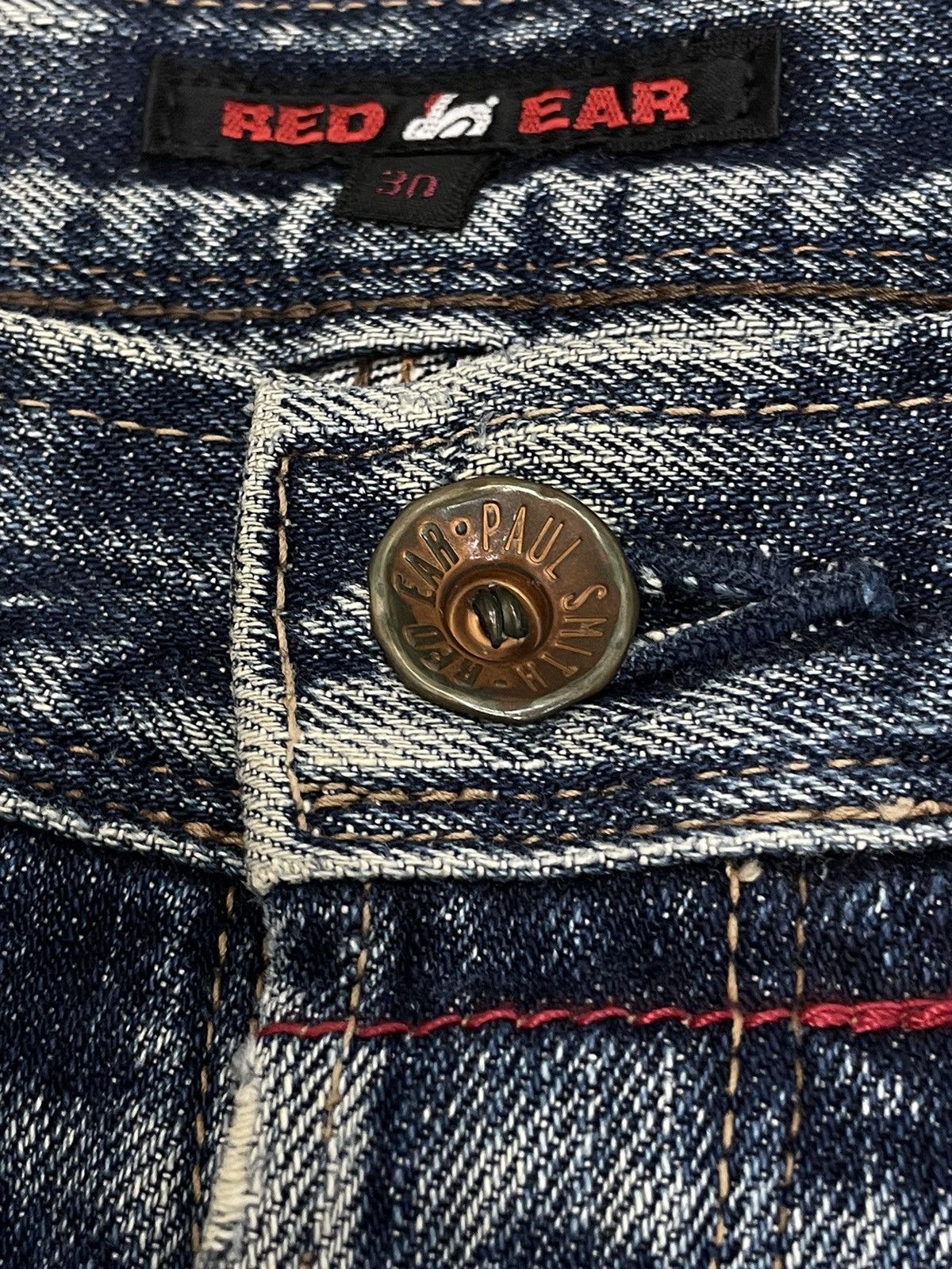 Paul Smith × Paul Smith Red Ear Paul Smith Red Ear Selvedge Distressed Denim Pants (A10) Size US 31 - 14 Thumbnail