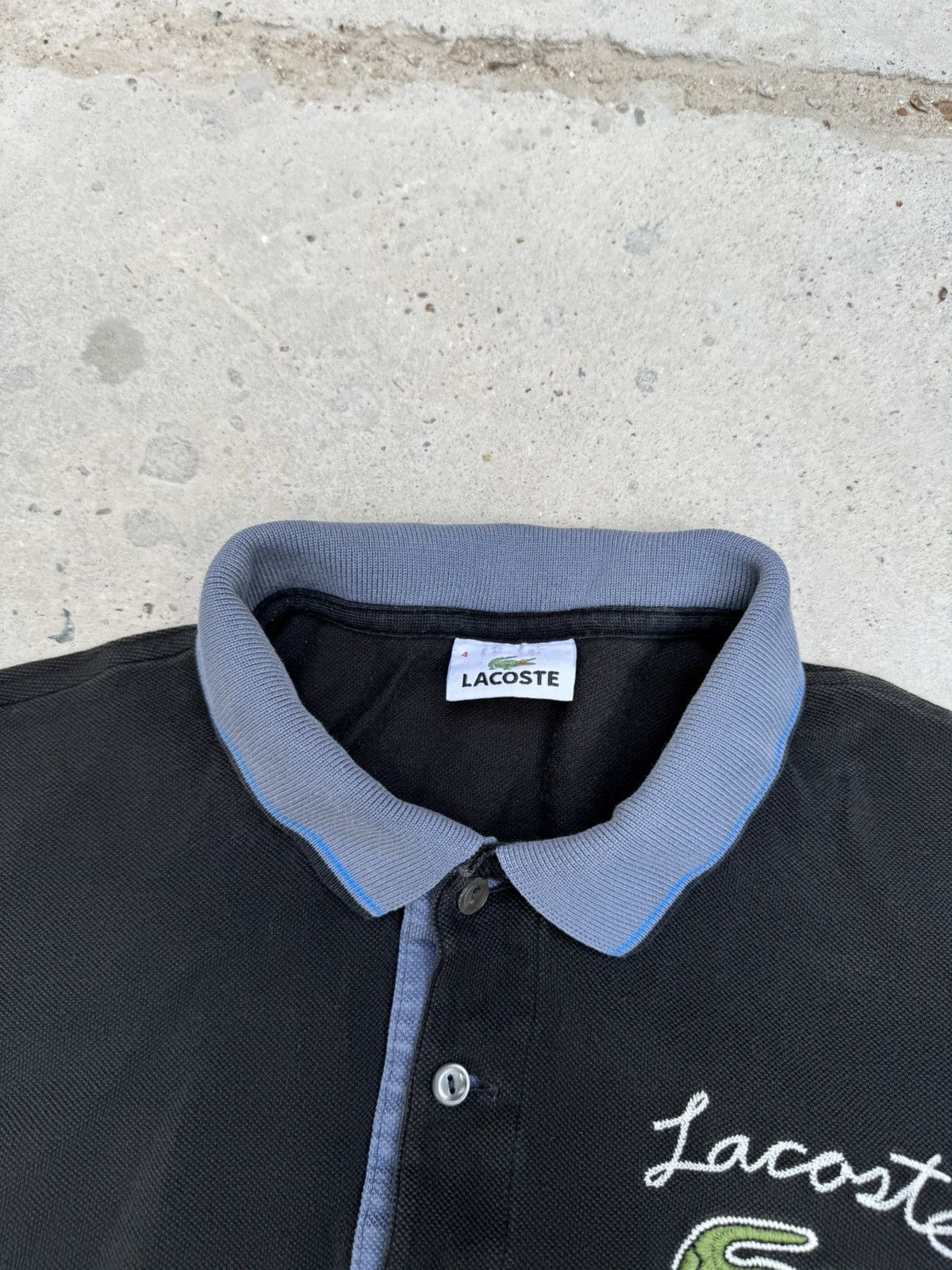 Lacoste VINTAGE RARE LACOSTE BIG LOGO POLO TEE Size US M / EU 48-50 / 2 - 7 Thumbnail