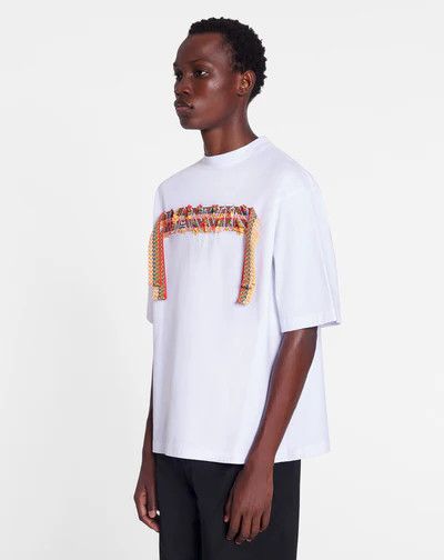 Lanvin oc11z0426 Oversized T-Shirt in White Size US XL / EU 56 / 4 - 3 Thumbnail