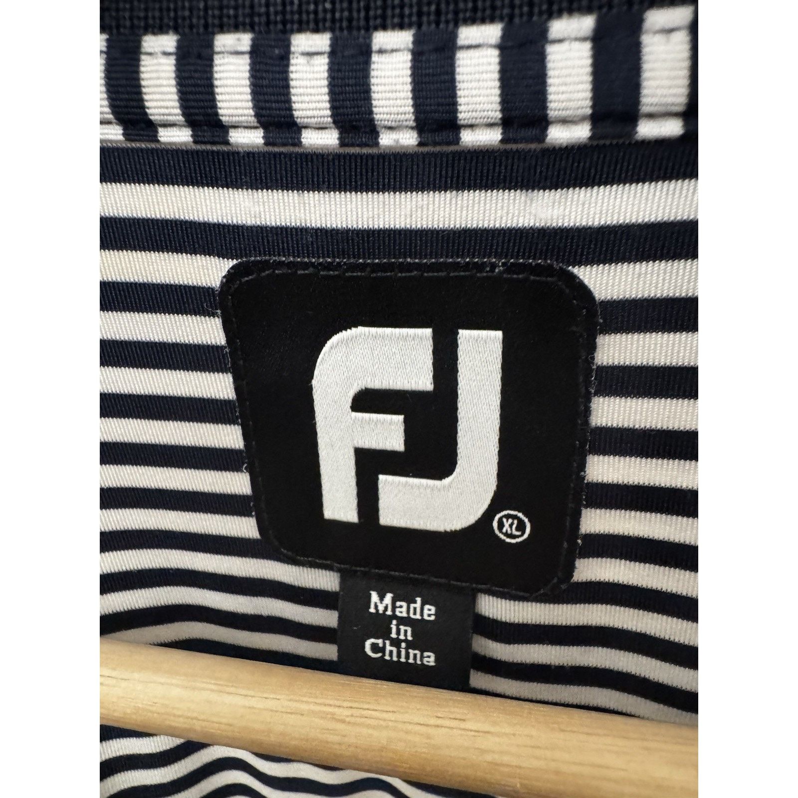 Footjoy FootJoy Golf Polo XL NavyStripped 1757 Golf Club Performance Size US XL / EU 56 / 4 - 8 Thumbnail