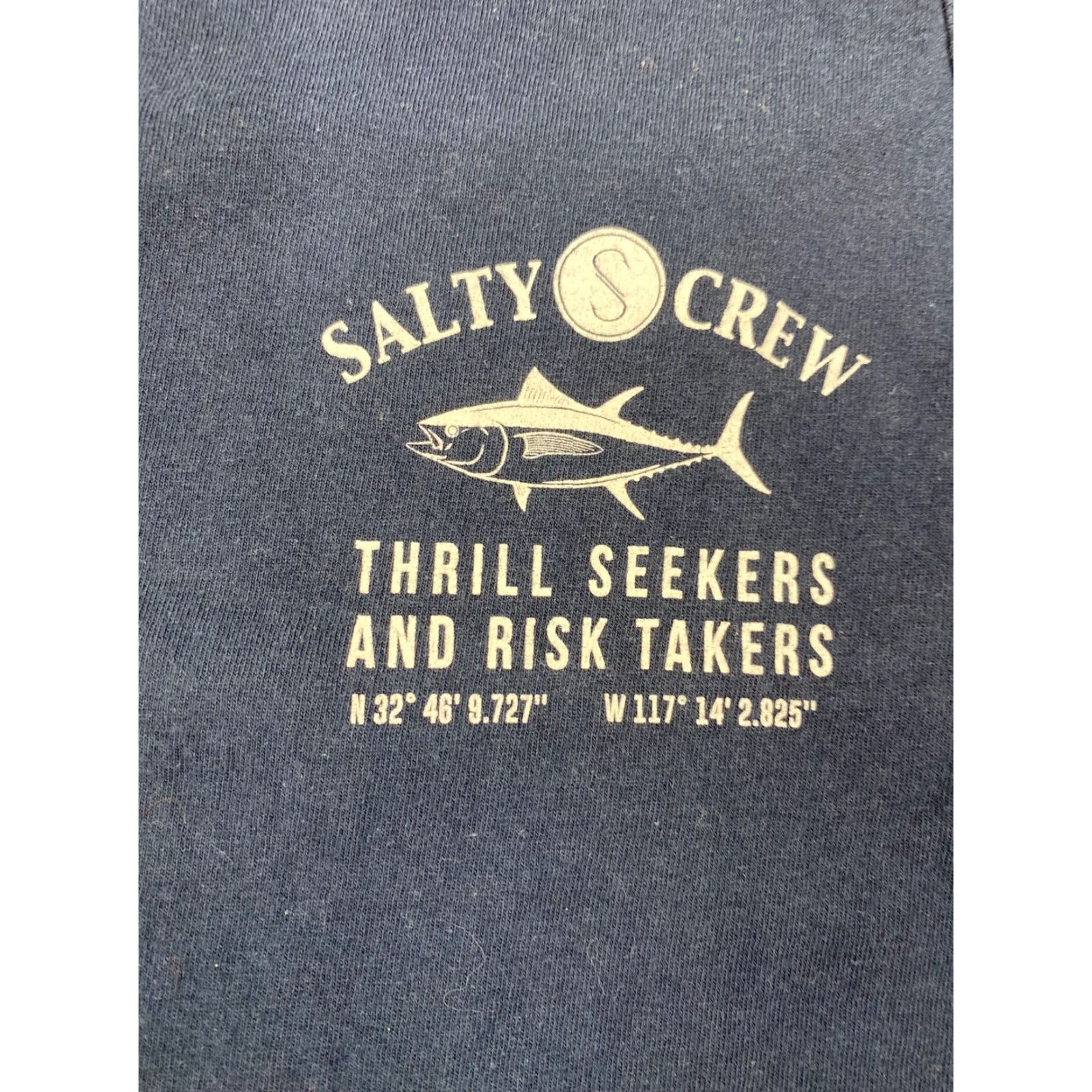 Vintage Salty Crew Tank Top Blue Small Men Sleeveless T-Shirt Fishing Tuna Thrill Seekers And Risk Takers Size US S / EU 44-46 / 1 - 4 Thumbnail