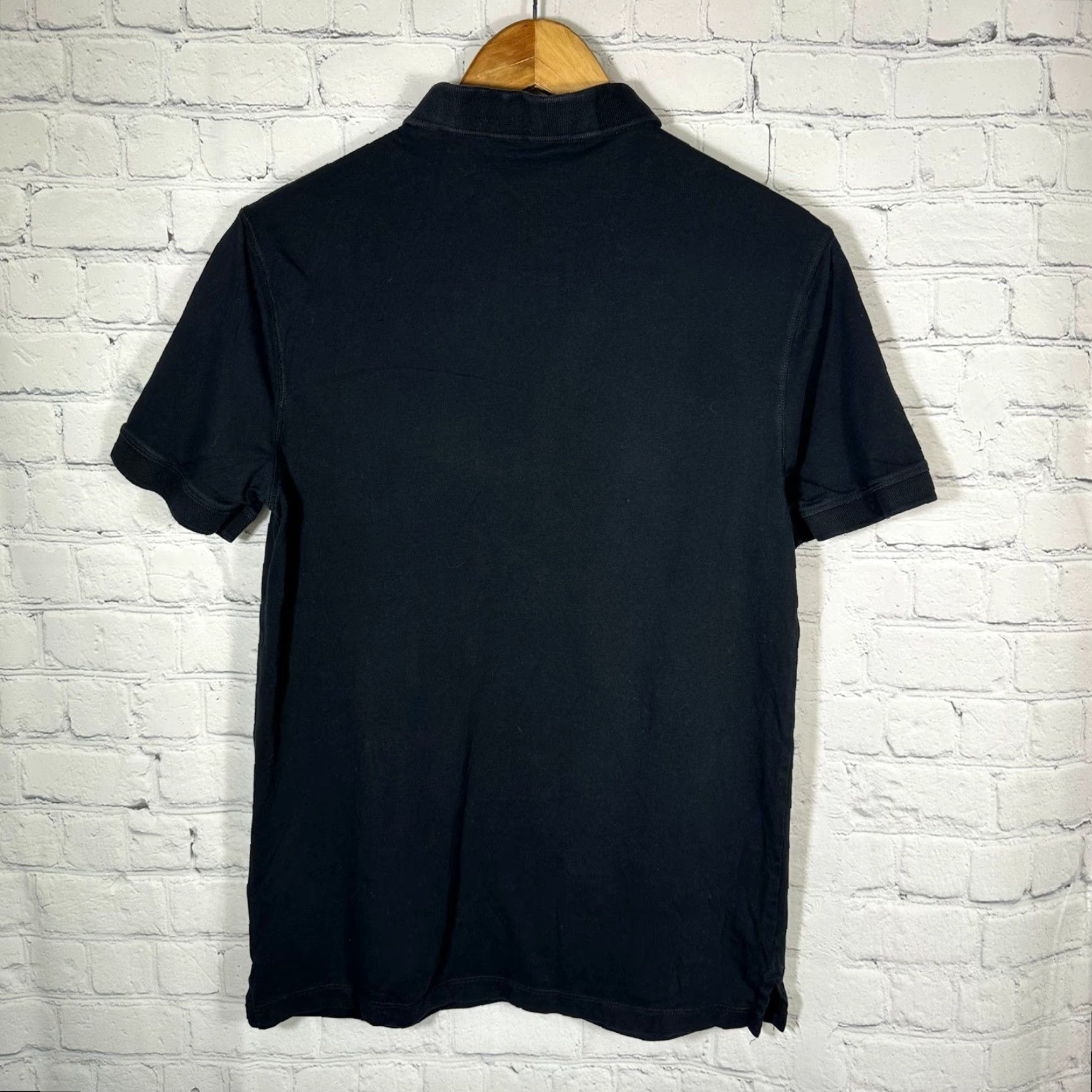 Allsaints AllSaints Ramskull Logo Band Collar Polo Shirt Black Short Sleeve Mens Small Slim Size US S / EU 44-46 / 1 - 4 Thumbnail