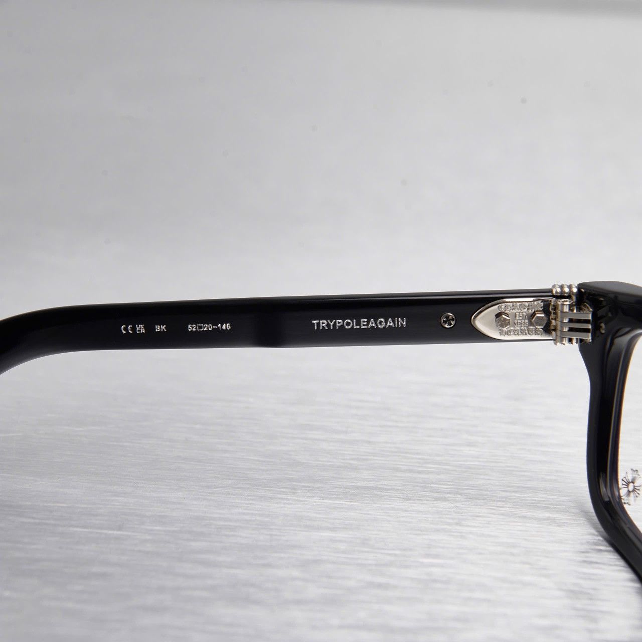 Chrome Hearts CHROME HEARTS TRYPOLEAGAIN BLACK GLASSES Size ONE SIZE - 5 Thumbnail