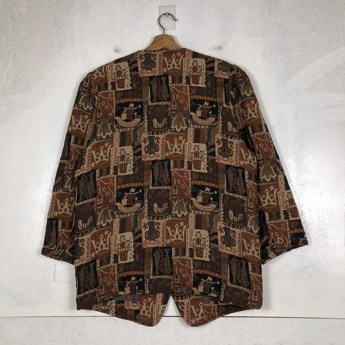 Japanese Brand 📌VINTAGE BIKER JACKET BUTTON PATCHWORK IPANEMA ISSEY MIYAKE Size M / US 6-8 / IT 42-44 - 10 Thumbnail