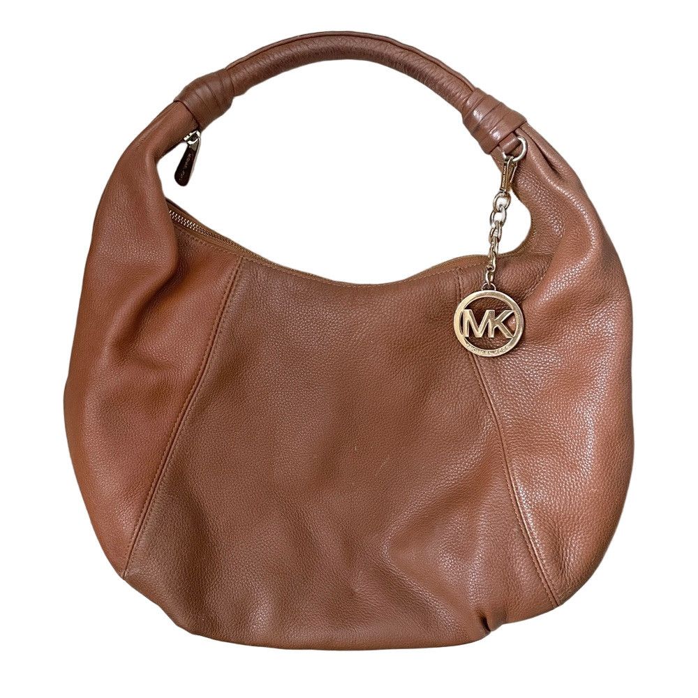 Michael Kors Michael Kors Brown Leather Hobo Shoulder Bag - M/L Size ONE SIZE - 1 Thumbnail