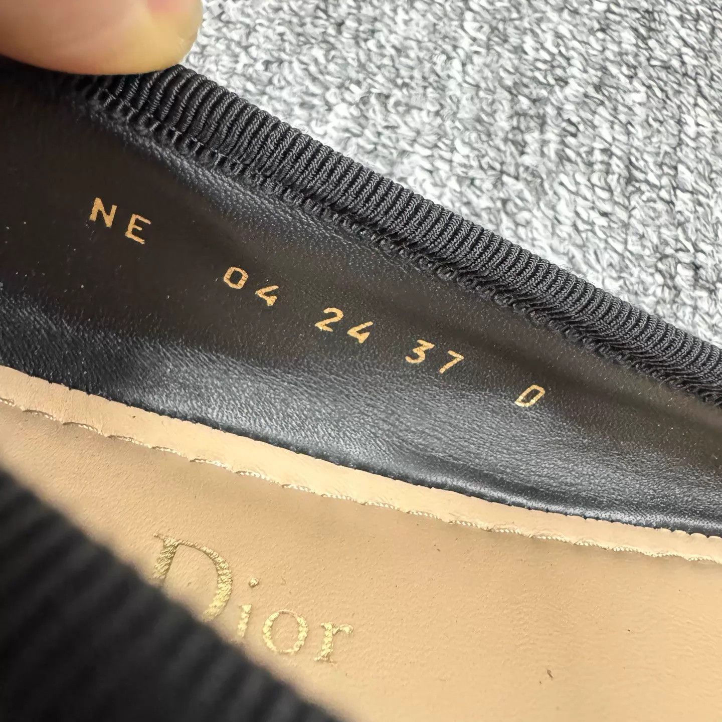 Dior Dior Lady Black Quilted Pearl CD Logo Flat Shoes 37 Size US 6.5 / IT 36.5 - 6 Thumbnail