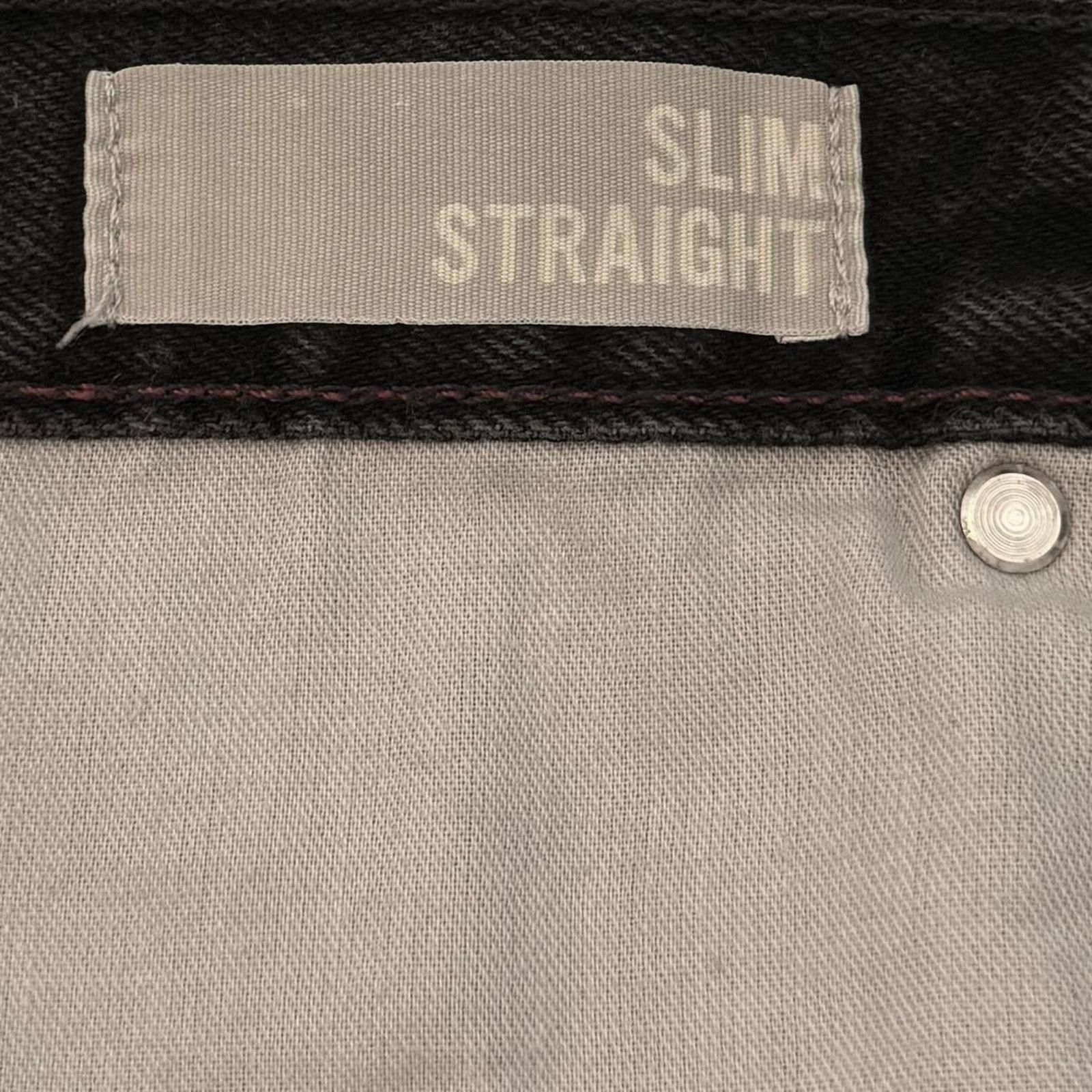 Arizona Jean Co. × Levi's × Vintage Vintage Y2K Faded Black Arizona Slim Straight Skater Jeans Size US 36 / EU 52 - 4 Thumbnail