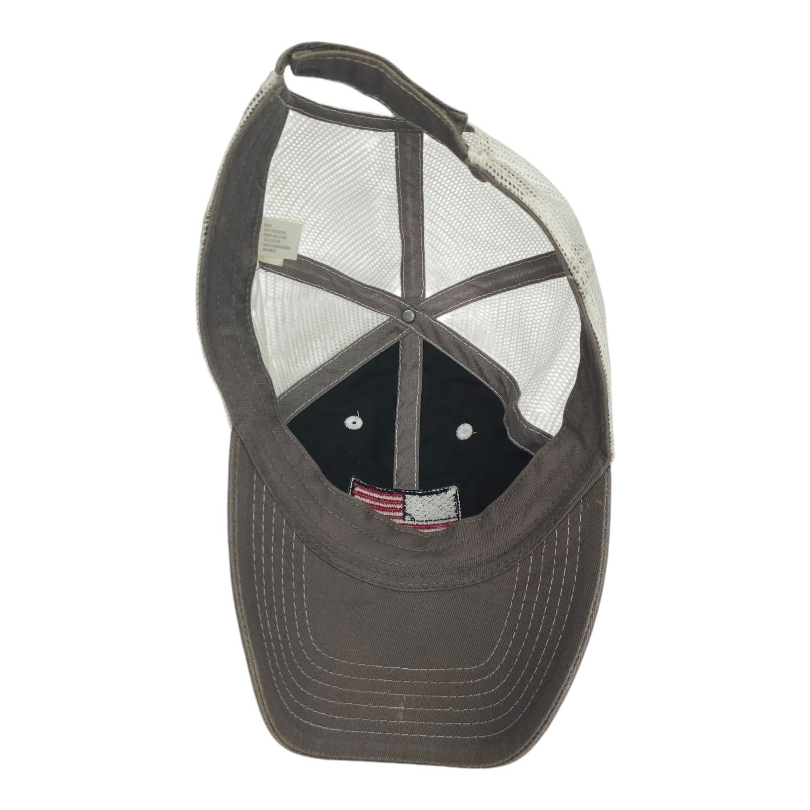 Other American Flag Patch Strapback Cap Curved Brim Mesh Trucker Size ONE SIZE - 5 Thumbnail