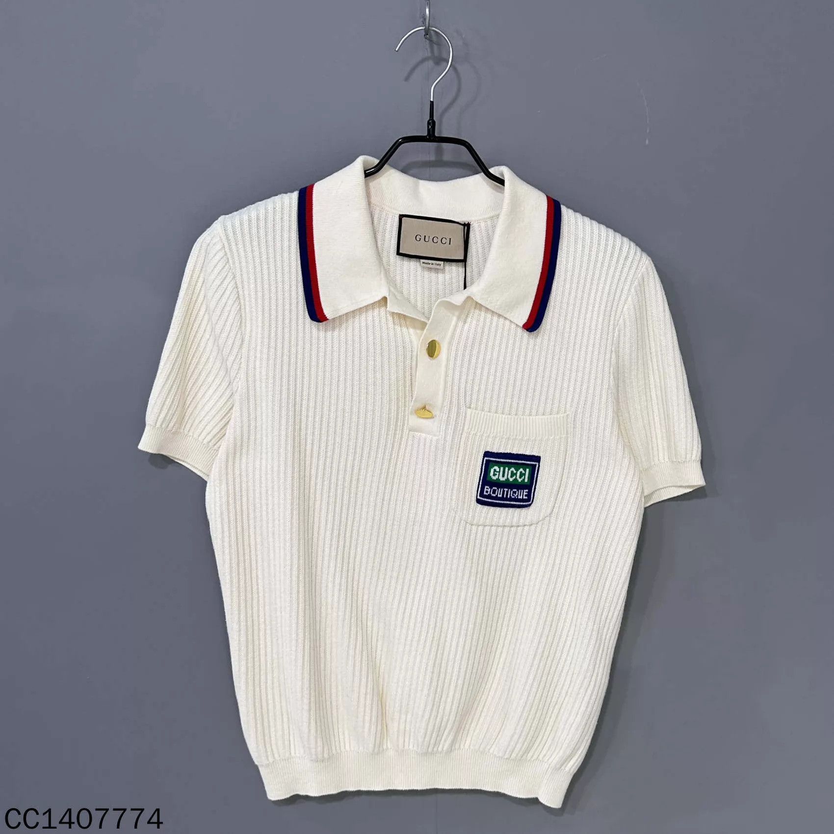 Gucci Gucci mint gold-button knit short-sleeve polo XS Size US XS / EU 42 / 0 - 2 Thumbnail