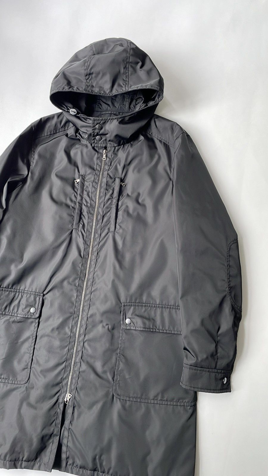 Prada Mid 2000s Black Nylon Utility Parka Size US L / EU 52-54 / 3 - 6 Thumbnail