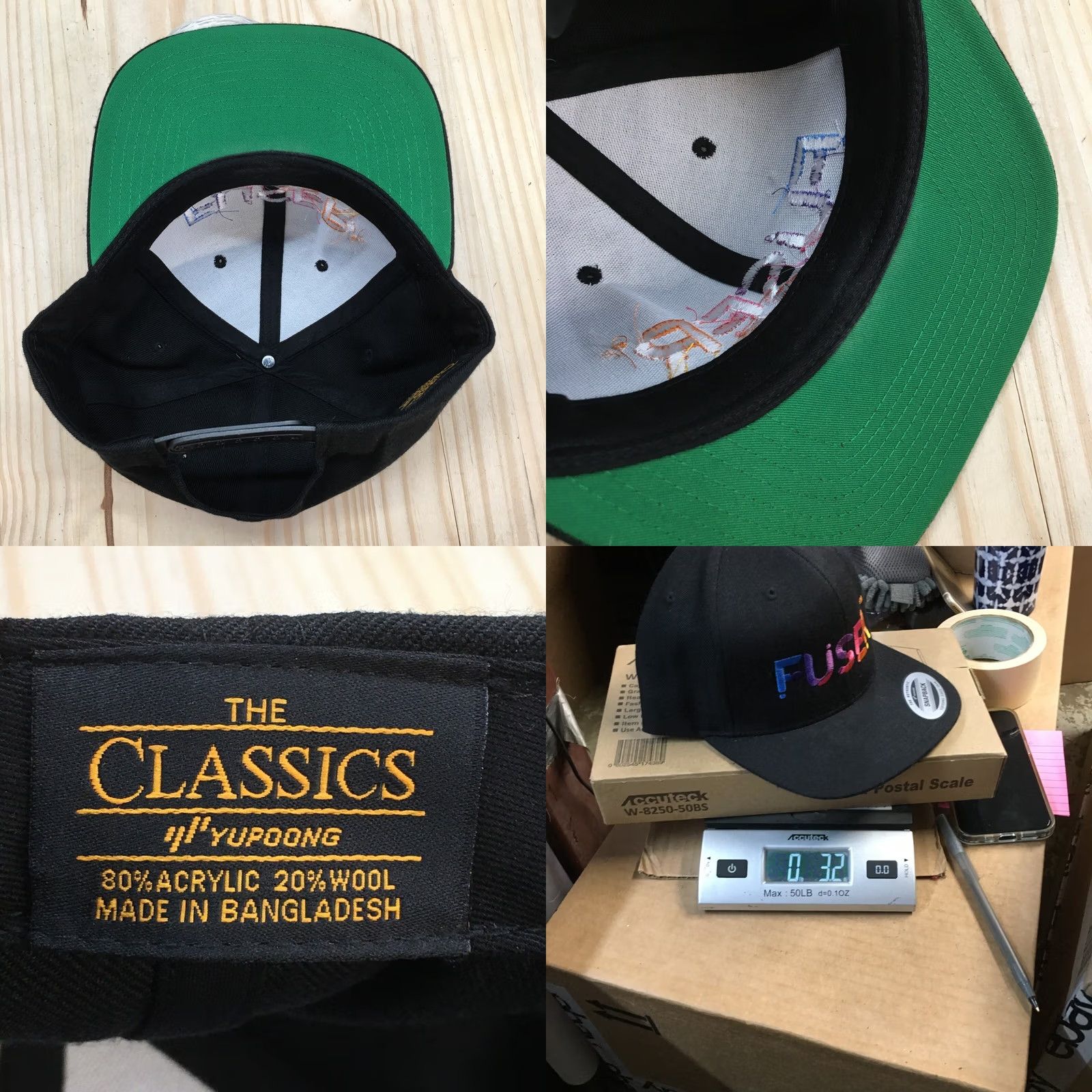 Vintage Fusser Rainbow Snapback Cap Hat Mens One Size Black Adjustable Flat Brim Yupoong Size ONE SIZE - 8 Thumbnail