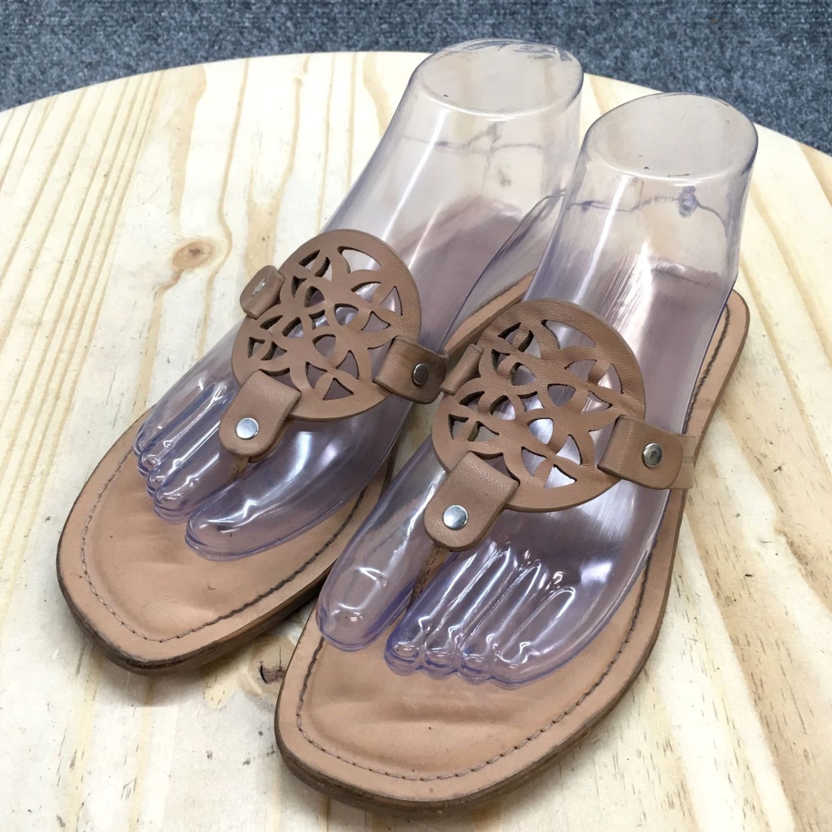 Dolce Vita Dolce Vita Sandals Womens 6.5 Juleat Slip On Thong Flats Brown Faux Leather Size US 7 / IT 37 - 3 Thumbnail