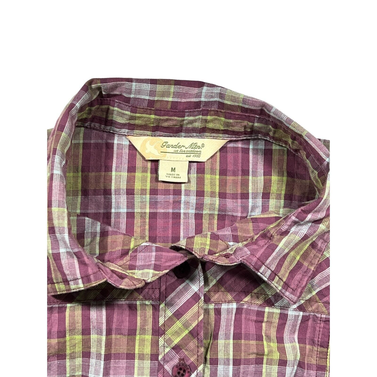 Other Gander Mountain Womens Cut Shirt Purple & Green Plaid Medium Size M / US 6-8 / IT 42-44 - 7 Thumbnail