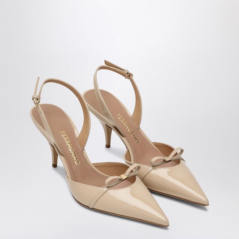 Salvatore Ferragamo Ferragamo Powdery Slingback With Mini Bow Size US 7 / IT 37 - 1 Thumbnail