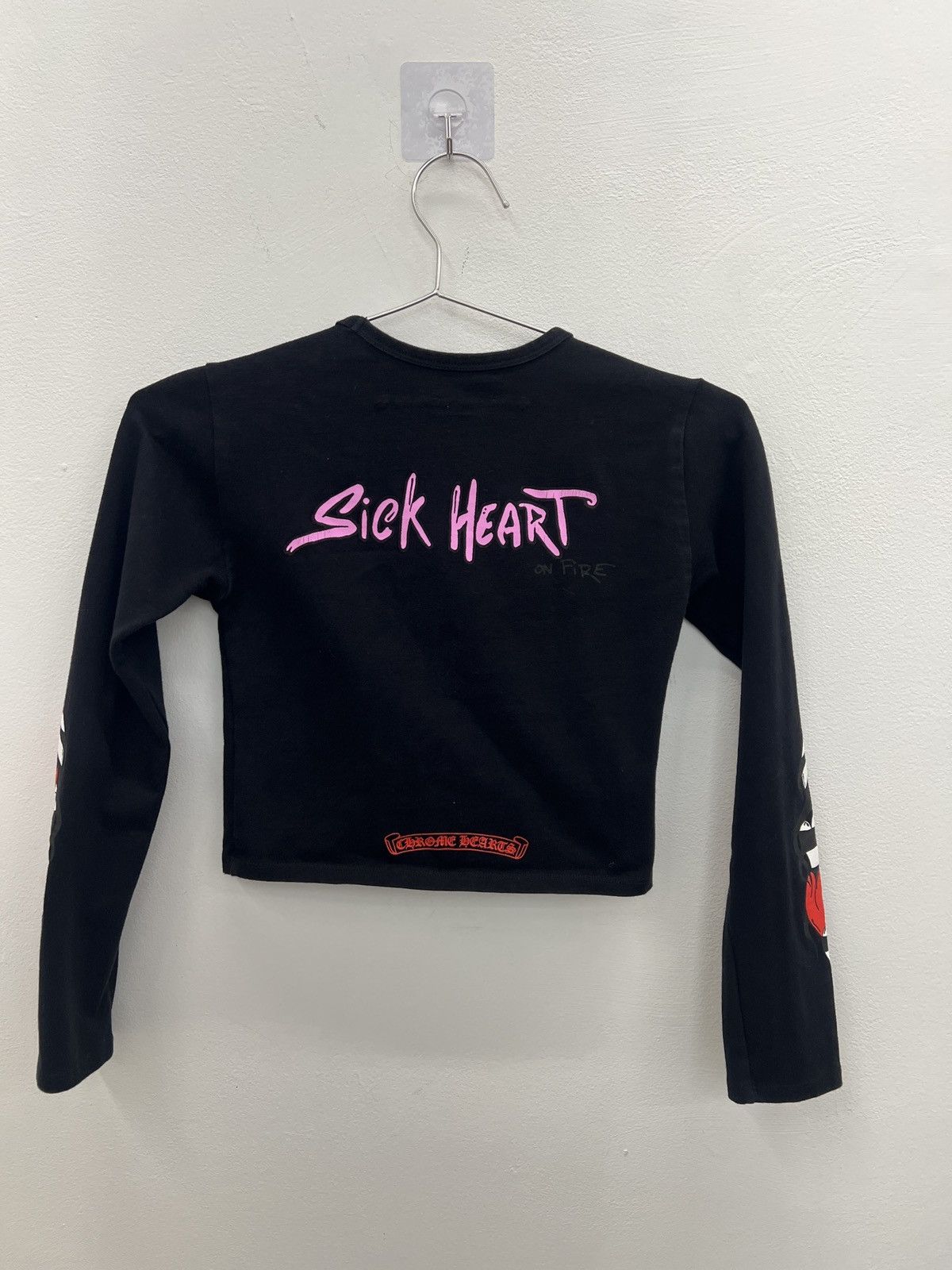 Chrome Hearts Chrome Hearts Matty Boy Sick Heart Long Sleeve Crop T-Shirt Size S / US 4 / IT 40 - 2 Thumbnail