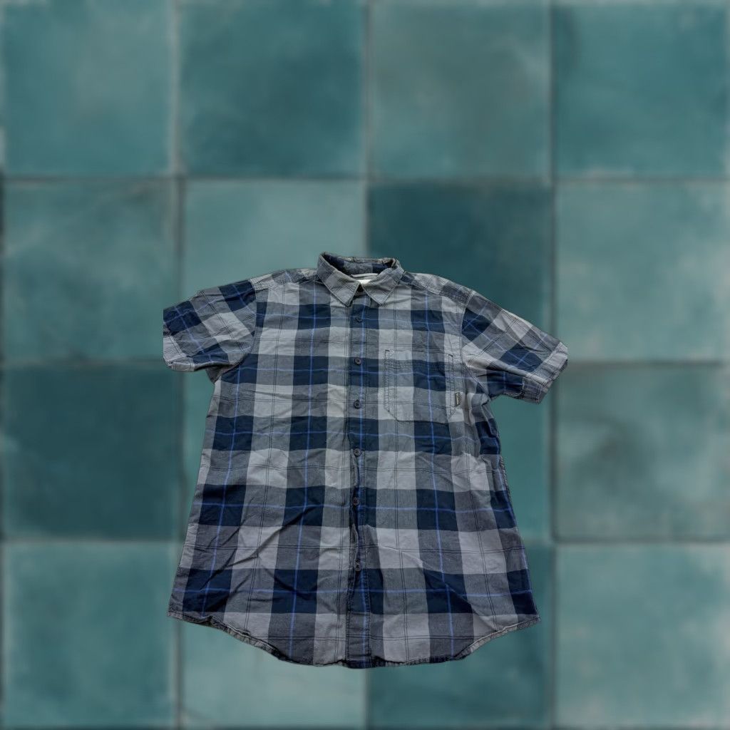 Vintage VINTAGE Columbia Shirt Mens Small Blue Gray Plaid Short Sleeve Button Cotton Outdoor Size US S / EU 44-46 / 1 - 1 Thumbnail