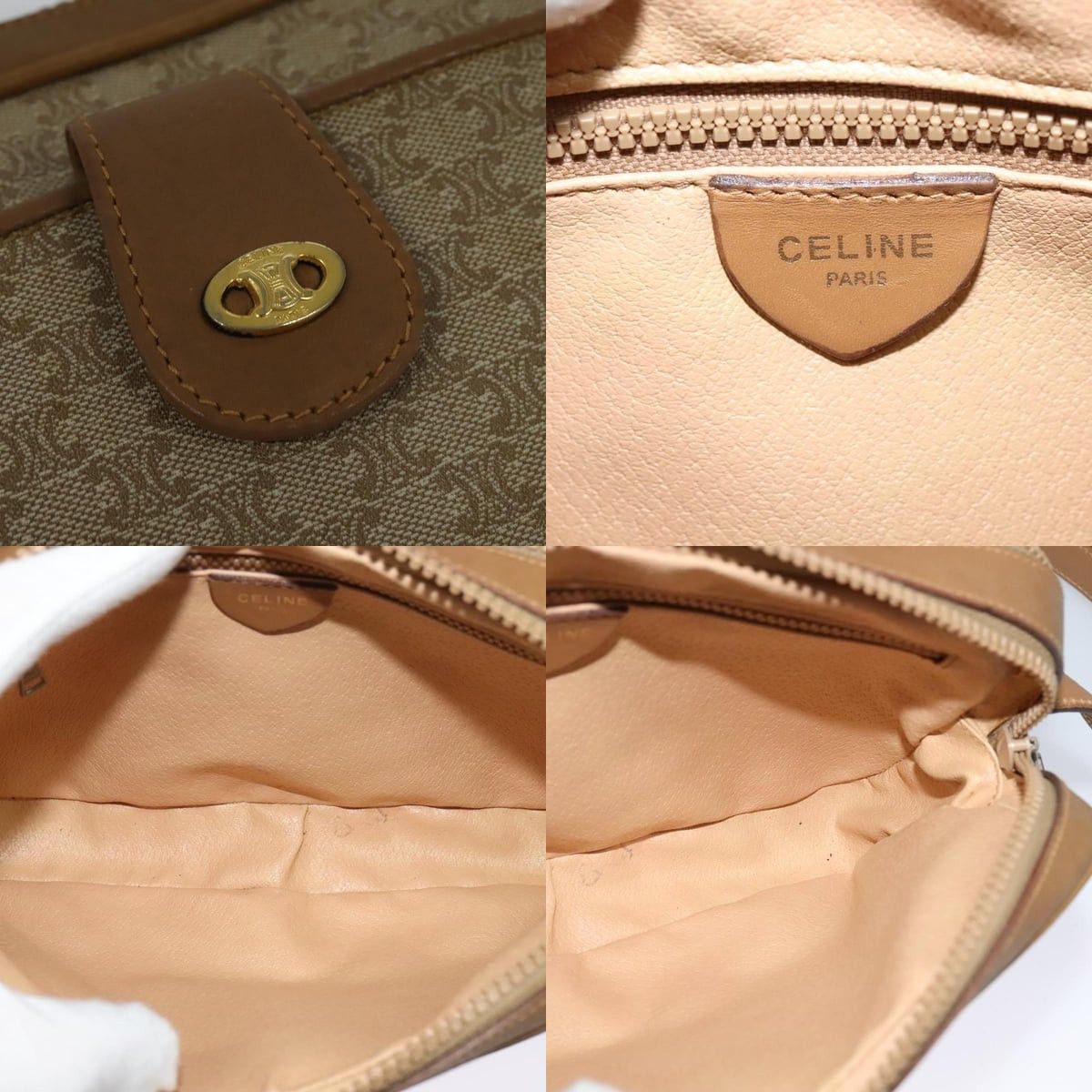 Celine CELINE Macadam Canvas Shoulder Bag Beige Size ONE SIZE - 11 Thumbnail