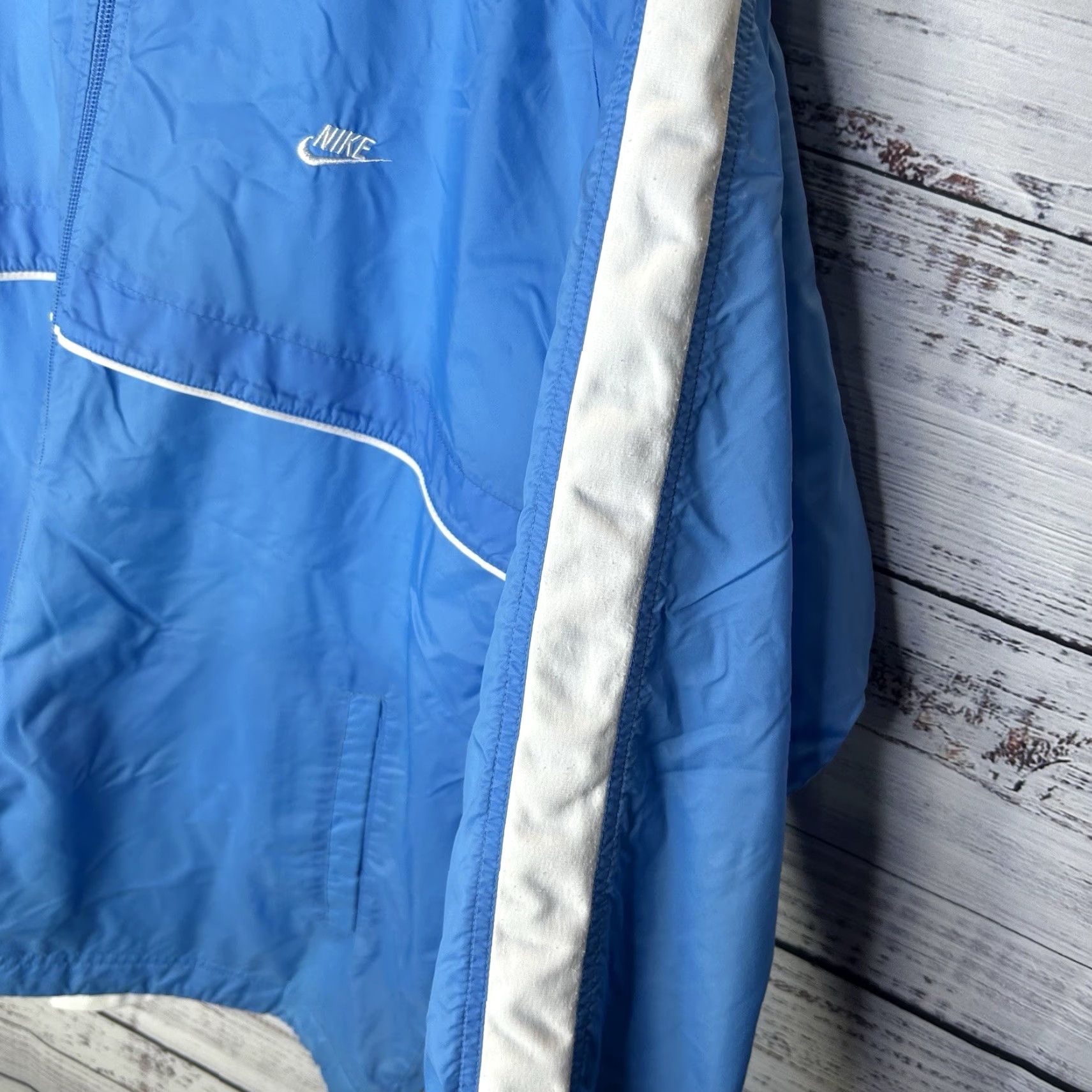 Nike VINTAGE Nike Reversible Jacket Track Coaches Carolina Blue White Oversized Large Size US L / EU 52-54 / 3 - 4 Thumbnail