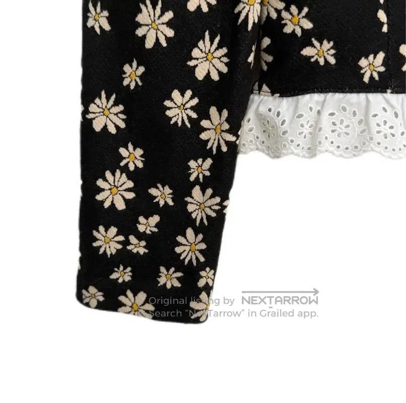 Miu Miu Miu Miu Black Floral Print Cropped Jacket . Size S / US 4 / IT 40 - 6 Thumbnail