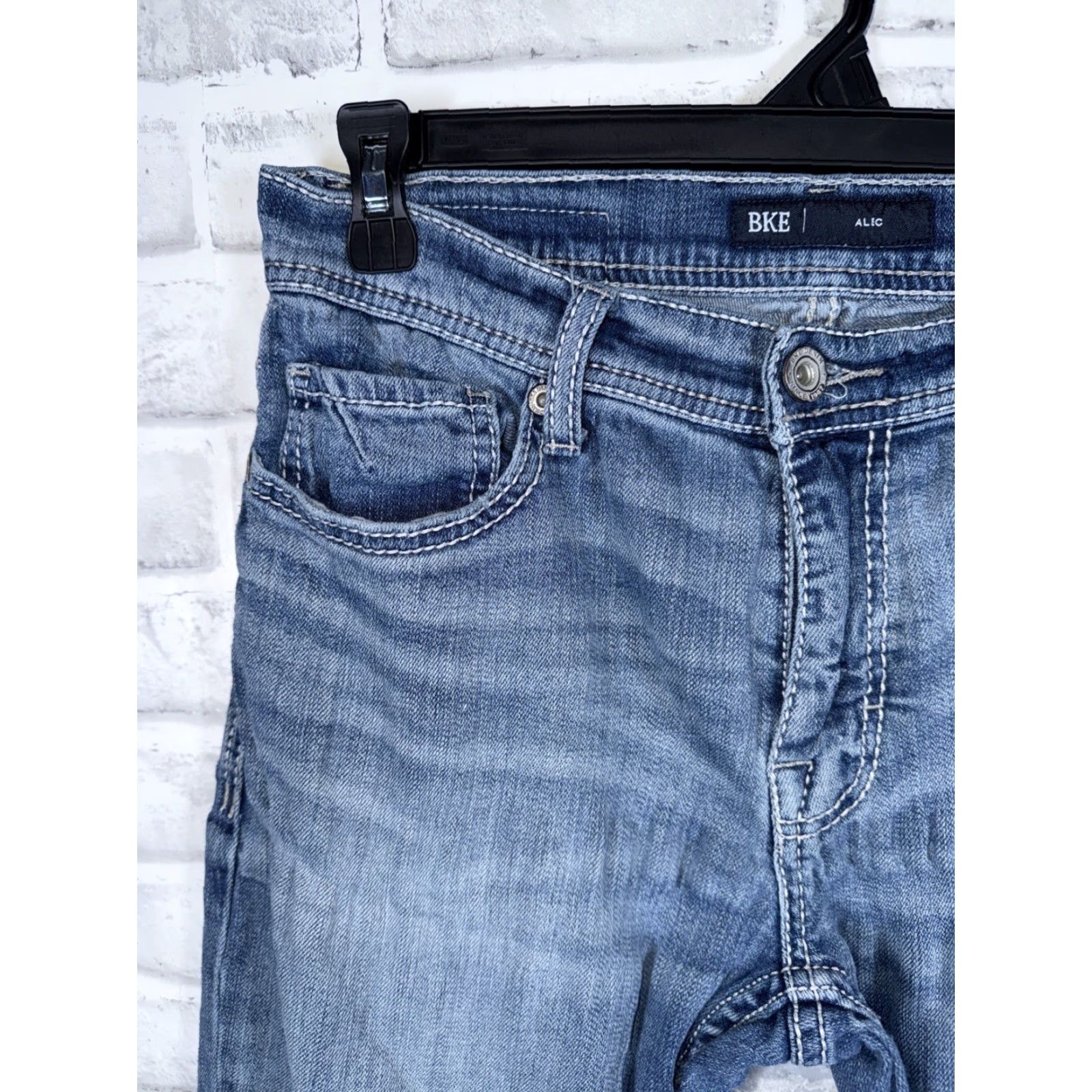 BKE BKE Alec Straight Leg Blue Jeans Mens 30x34 Size US 30 / EU 46 - 3 Thumbnail