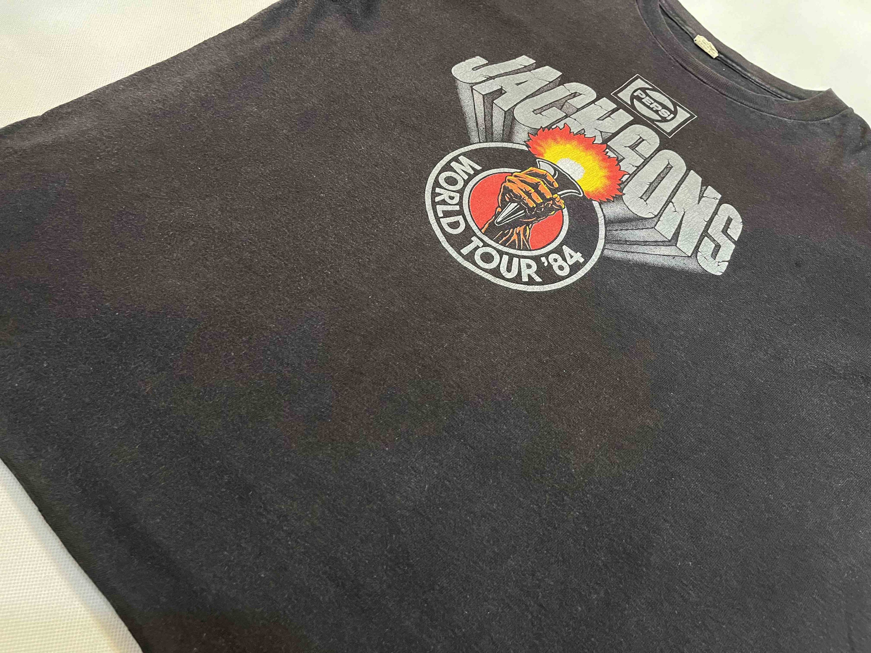 Vintage Vintage Screen Stars Jacksons World Tour 1984 T-Shirt Size US XL / EU 56 / 4 - 5 Thumbnail