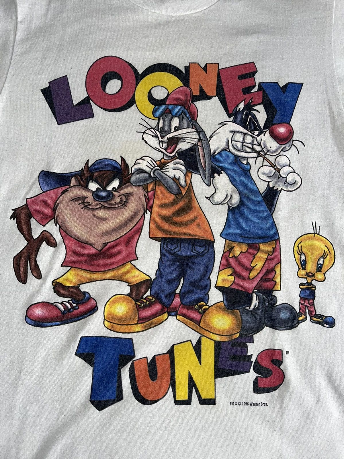 Vintage × Warner Bros Size Medium - Vintage Hip Hop Looney Tunes Urban Crew Tee Size US M / EU 48-50 / 2 - 2 Thumbnail