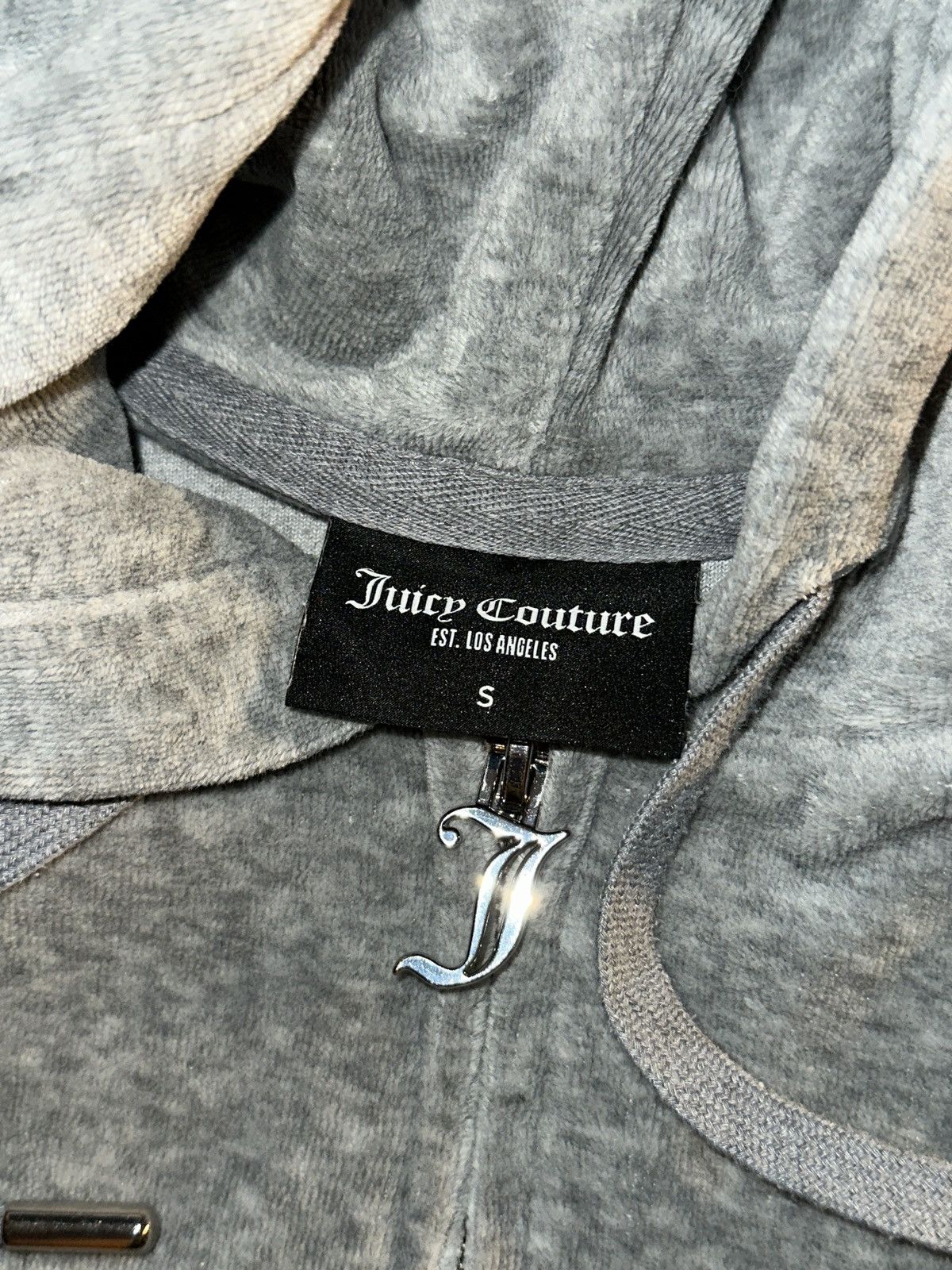 Juicy Couture × Vintage Terry Juicy Couture Zip Hoodie Velour Glamour y2k Size S / US 4 / IT 40 - 9 Thumbnail