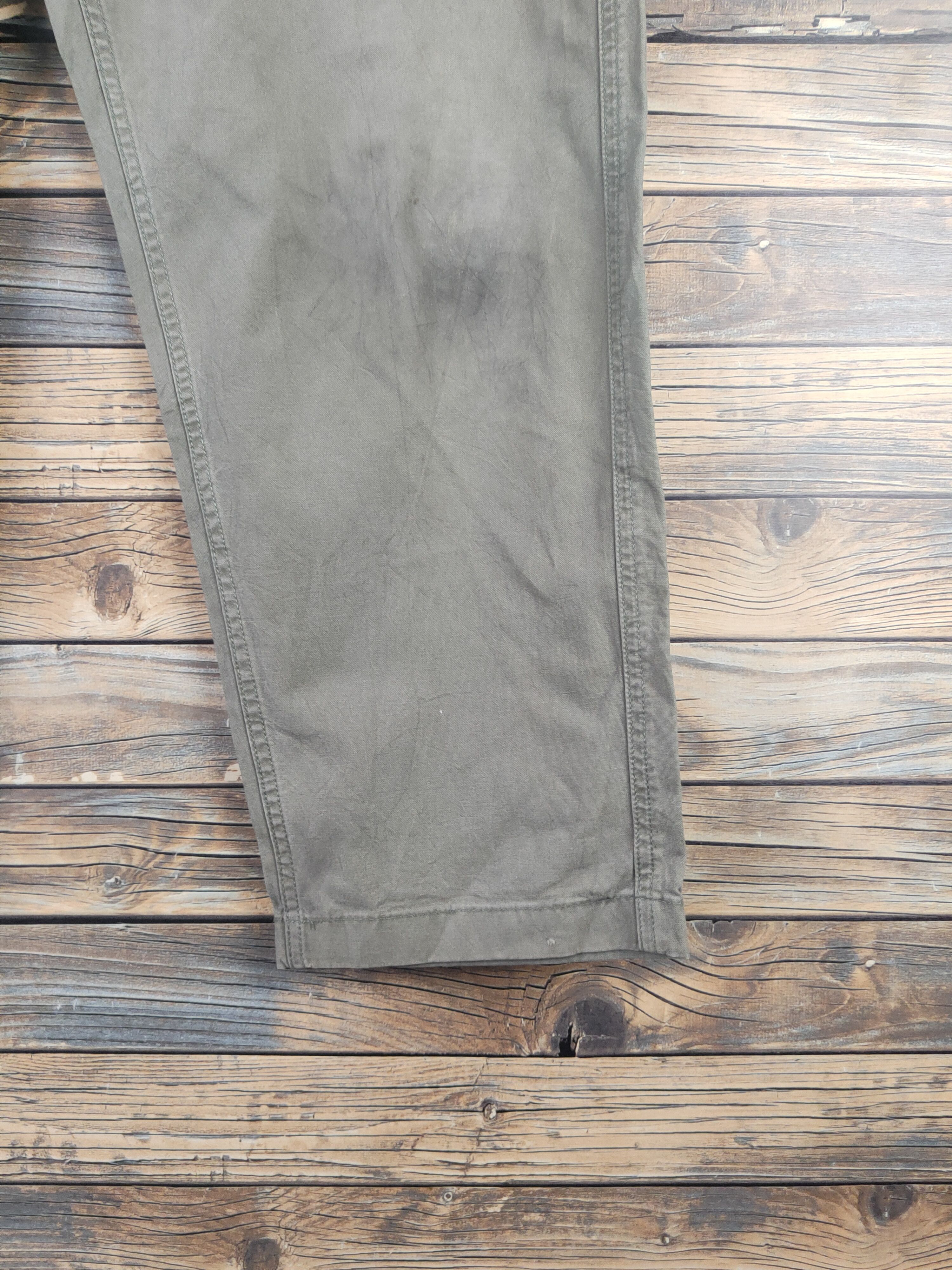 Japanese Brand DL Uniqlo Army Green Faded Multipocket Cargo Pants #46-280T Size US 36 / EU 52 - 6 Thumbnail