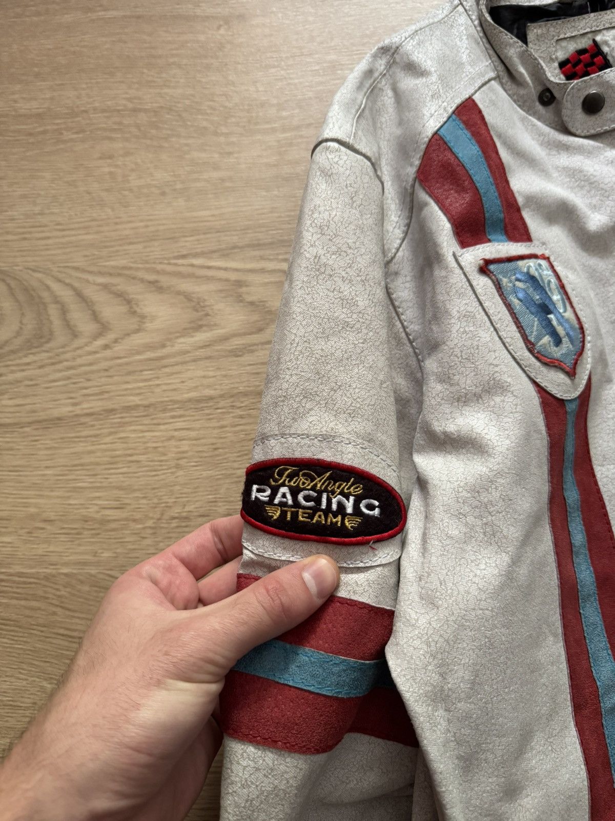 Genuine Leather Vintage 00’s Clockhouse y2k Formula 1 Moto Racing Jacket Size US L / EU 52-54 / 3 - 5 Thumbnail