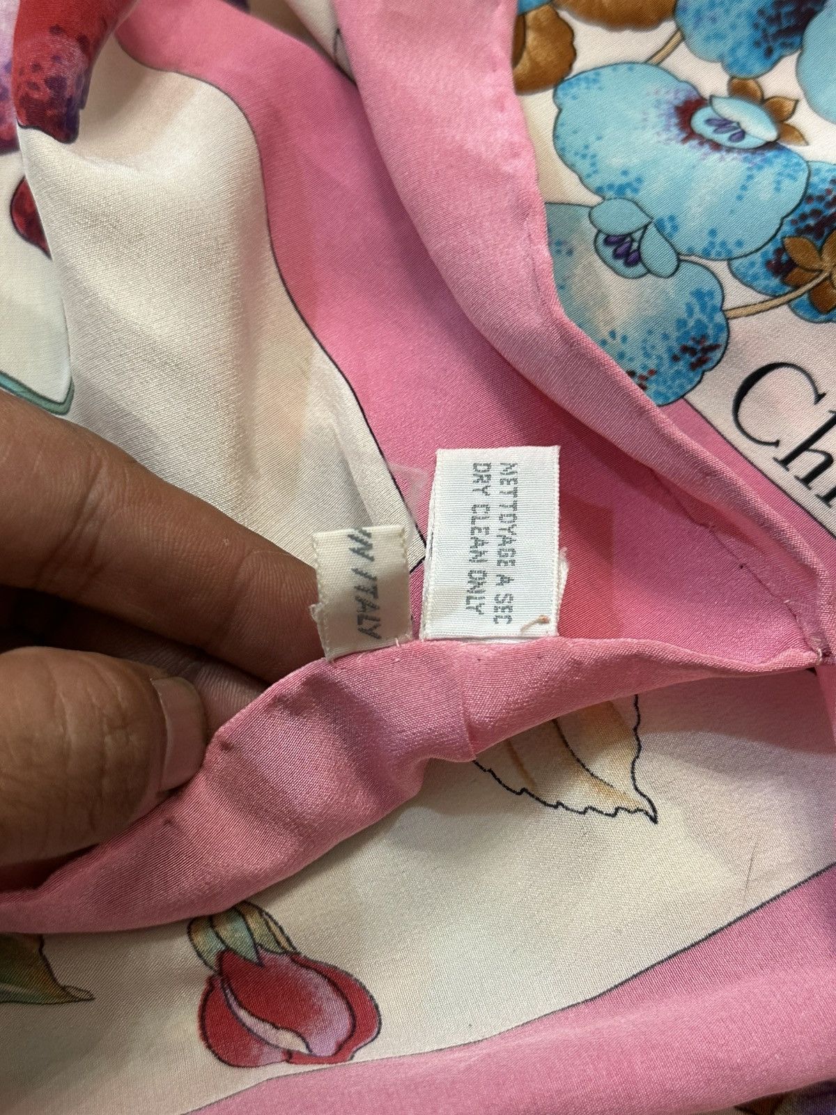 Dior 1980 - Christian Dior Floral Print Shawl Scarves (33x33) Size ONE SIZE - 5 Thumbnail