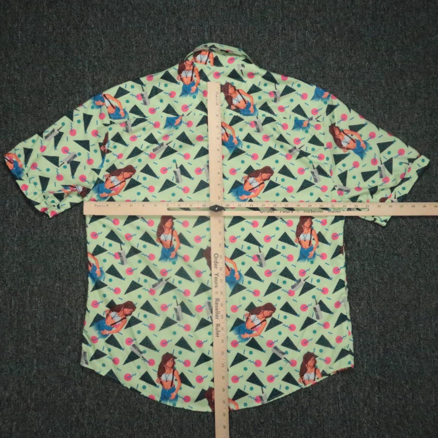 Bell RSVLTS Shirt Large Green Short Sleeve Abstract Geometric Mens Casual Size US L / EU 52-54 / 3 - 5 Thumbnail
