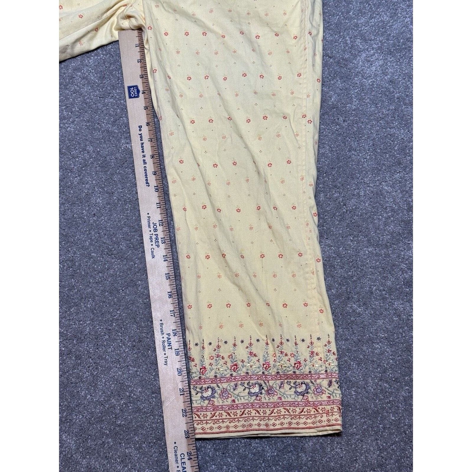 Other Vintage 70s Pants Women 8 Hippie Boho Floral Embroidered Hem Size 30" / US 8 / IT 44 - 14 Thumbnail