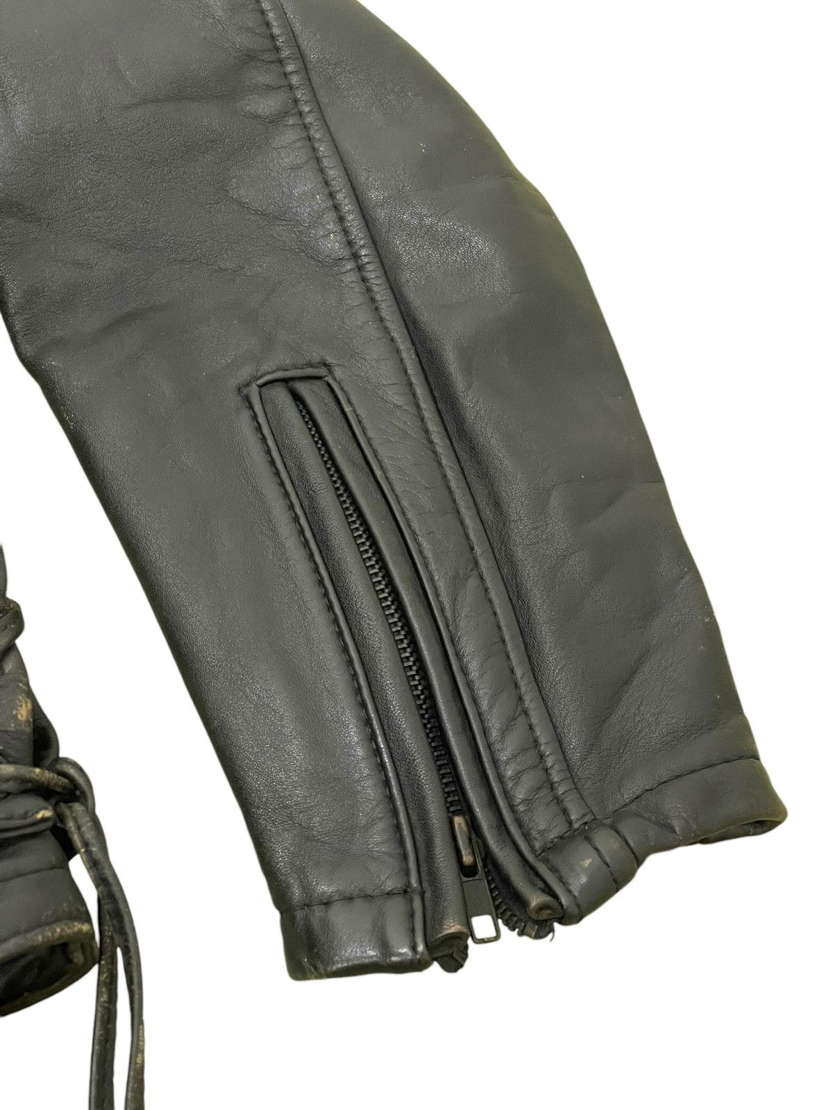 Kadoya Vtg Kadoya Akira Leather Jacket Cowhide Double Collar 2🟦 Size US L / EU 52-54 / 3 - 4 Thumbnail