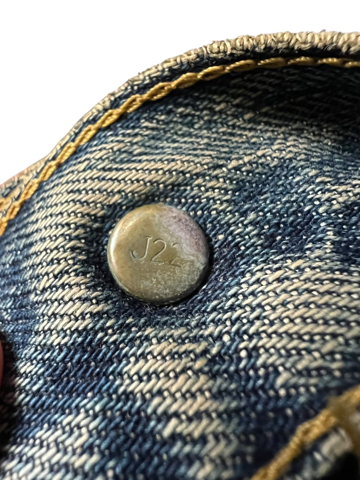 Levi's Vintage Levis 702 Big E Repaired Selvedge Backle Back Jean Size US 29 - 17 Thumbnail