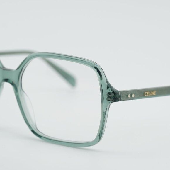 Celine Celine CL50126I 093 Eyeglasses Light Green 55mm Square Frame Size ONE SIZE - 8 Thumbnail