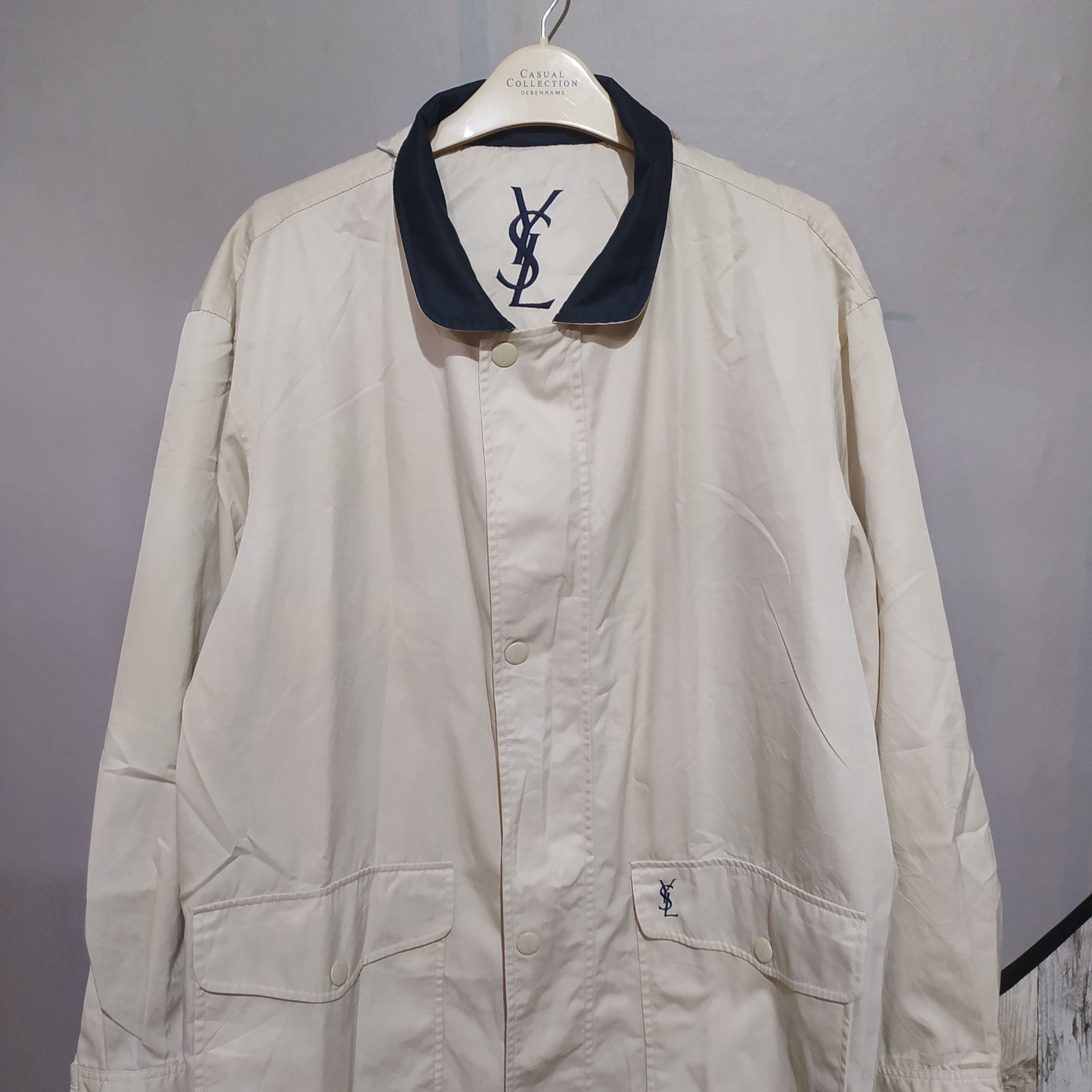 Yves Saint Laurent 💥BIG LOGO💥YSL Yves Saint Laurent Parka Jacket with Hoodie Size US M / EU 48-50 / 2 - 2 Thumbnail