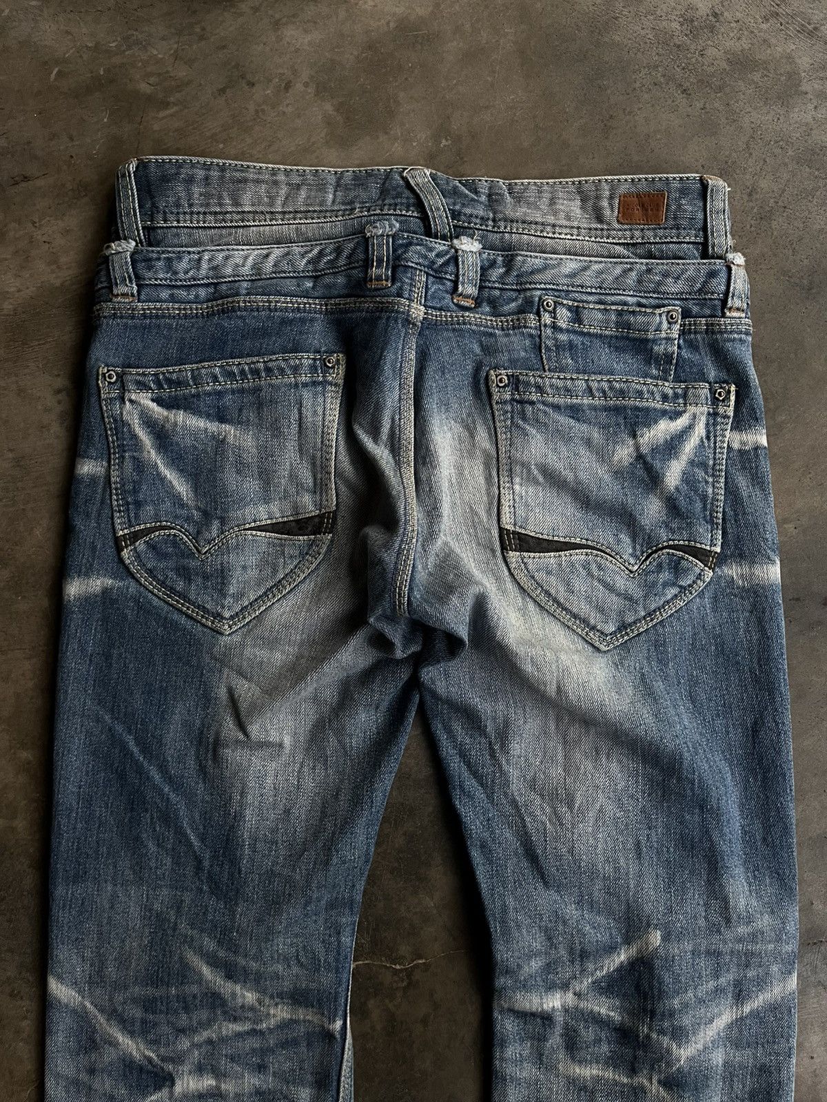 If Six Was Nine JAPANESE NCFM DOUBLE WAIST DENIM FLARE BOOT CUT PANTS VKEI Size US 30 / EU 46 - 4 Thumbnail